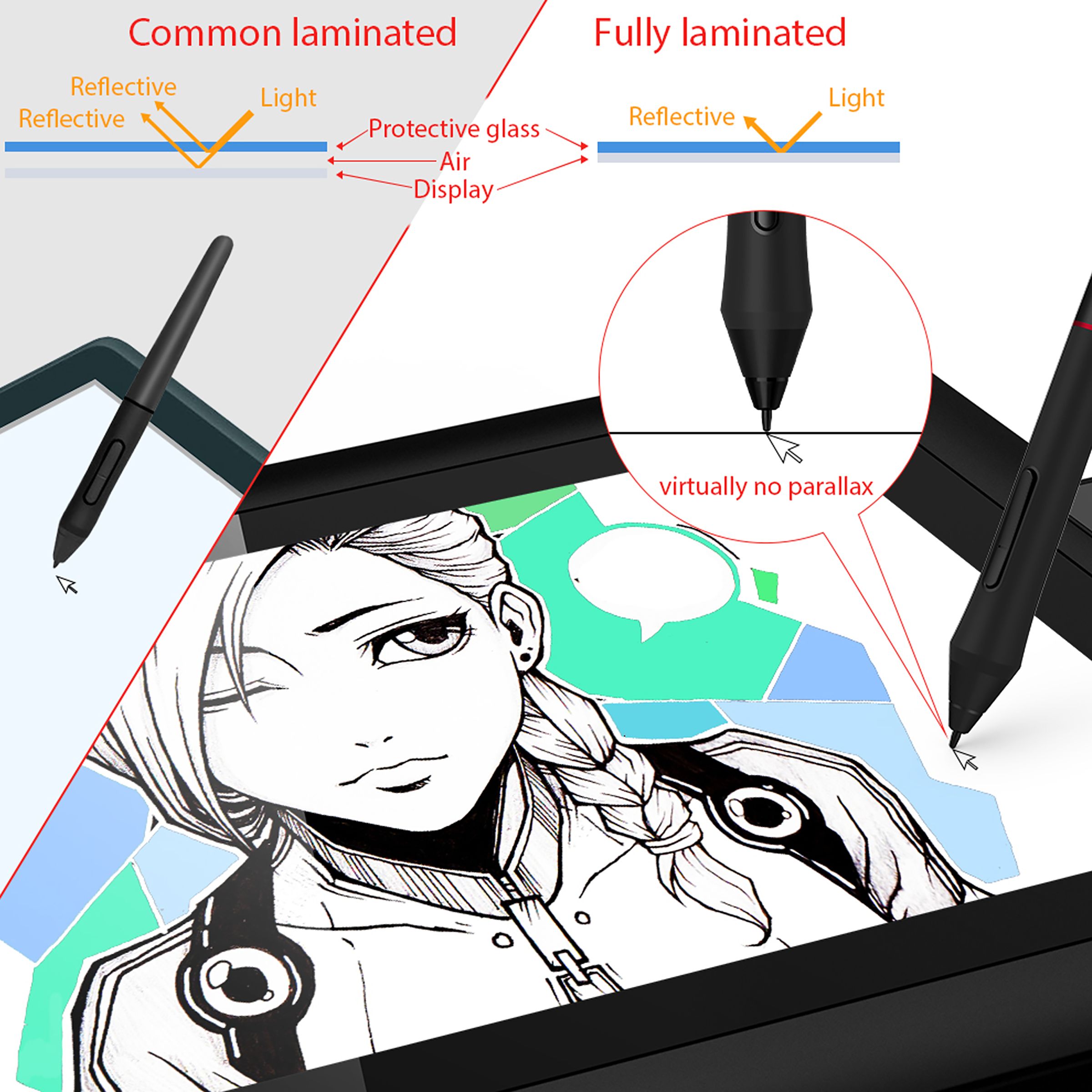 XP pen Artist Graphics Tablet (13.3 Inch, Black)_8