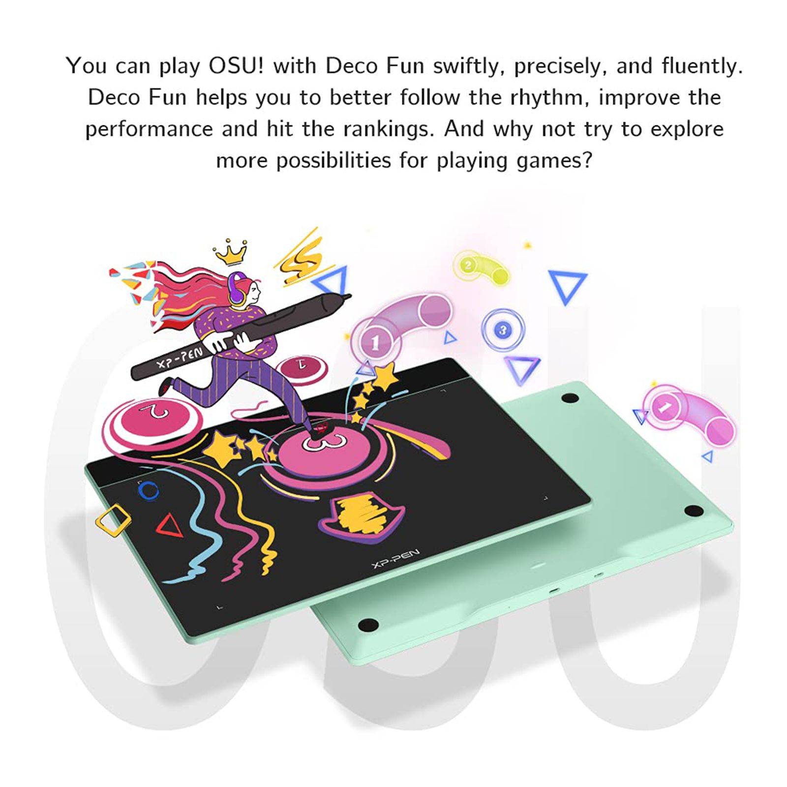 XP pen Deco Fun Large Standard Tablet (11.8 Inch, Apple Green) XP pen Deco Fun Large Standard Tablet (11.8 Inch, Apple Green)_7