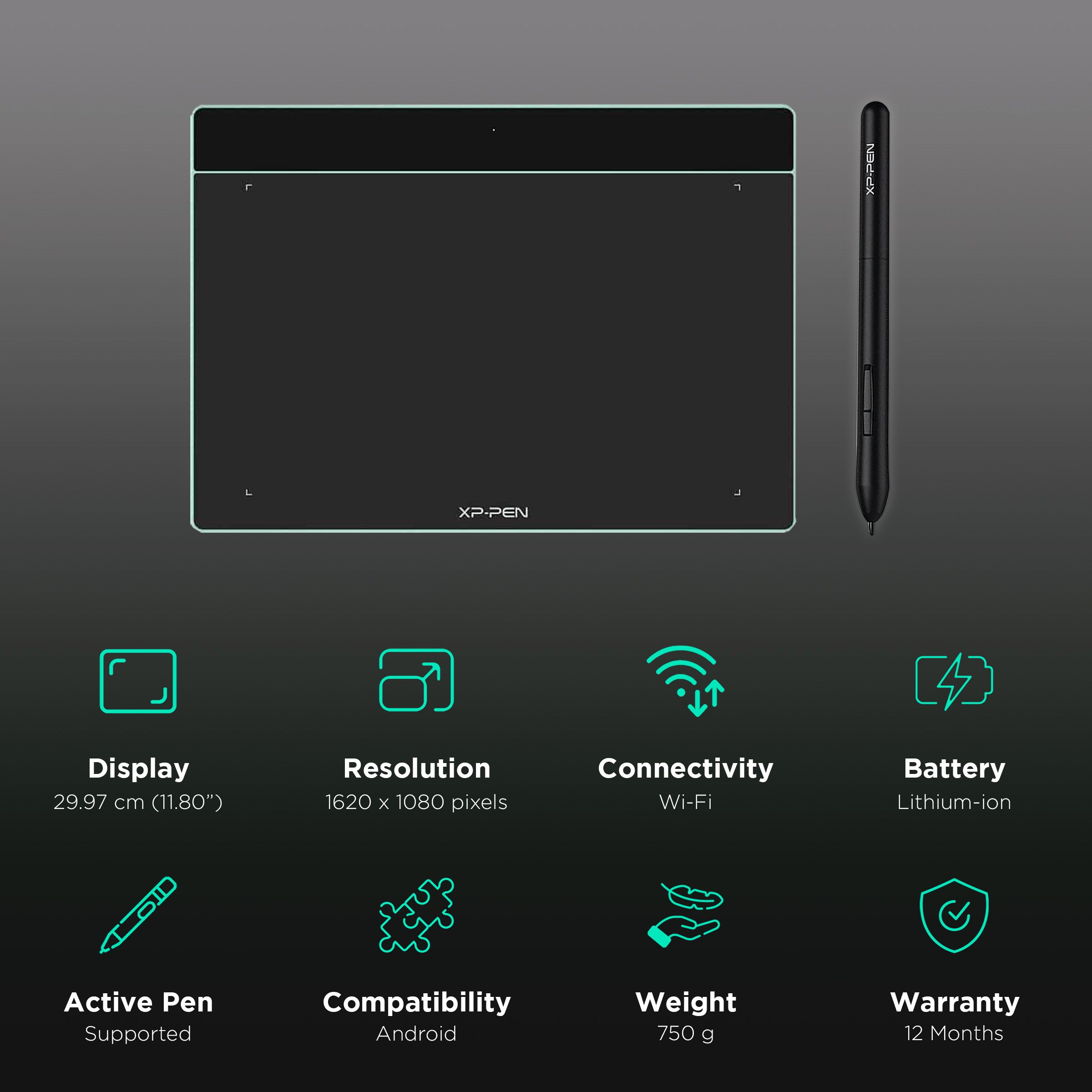 XP pen Deco Fun Large Standard Tablet (11.8 Inch, Apple Green) XP pen Deco Fun Large Standard Tablet (11.8 Inch, Apple Green)_3