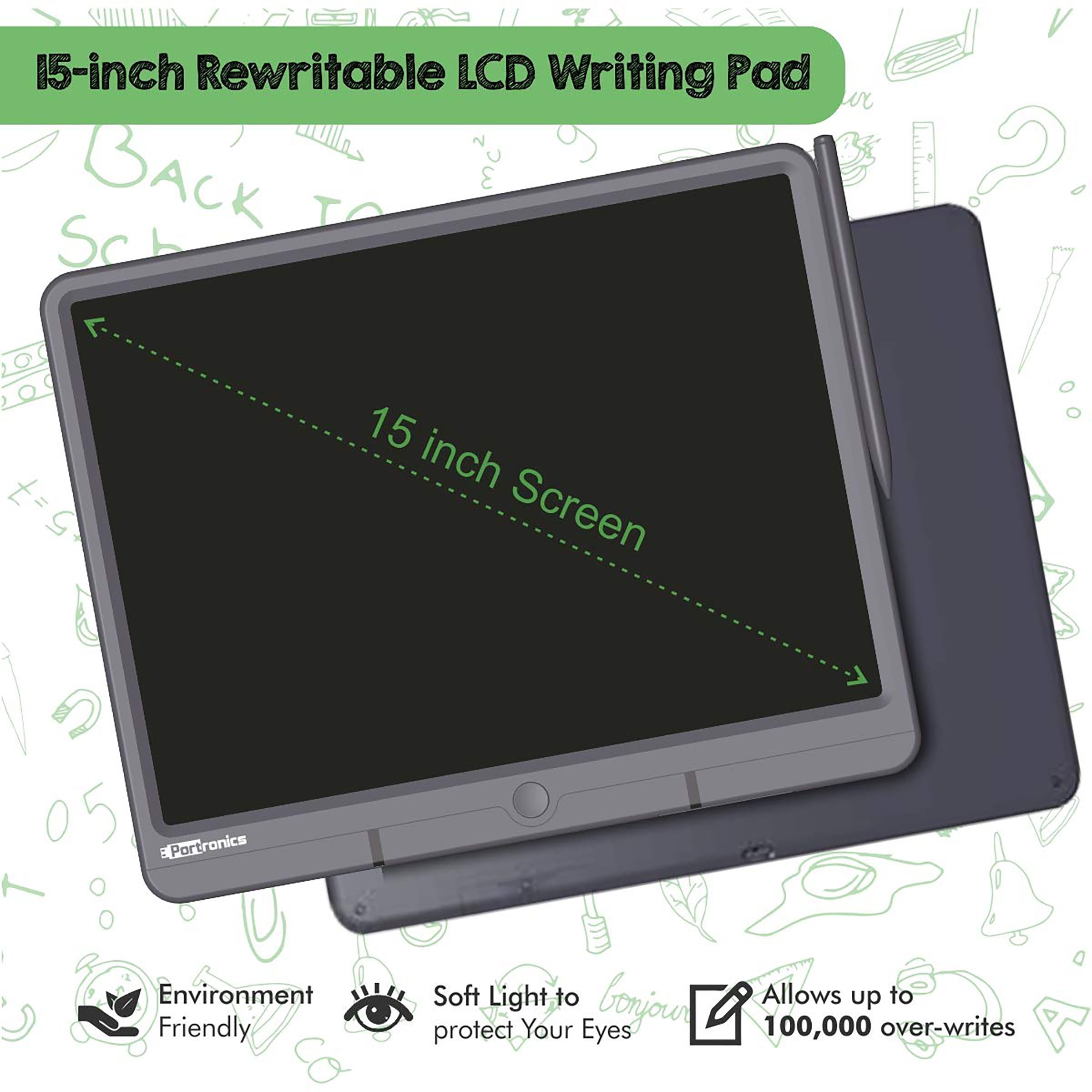 PORTRONICS Ruffpad 15 eWriter Tablet (15 Inch, Grey) PORTRONICS Ruffpad 15 eWriter Tablet (15 Inch, Grey)_10