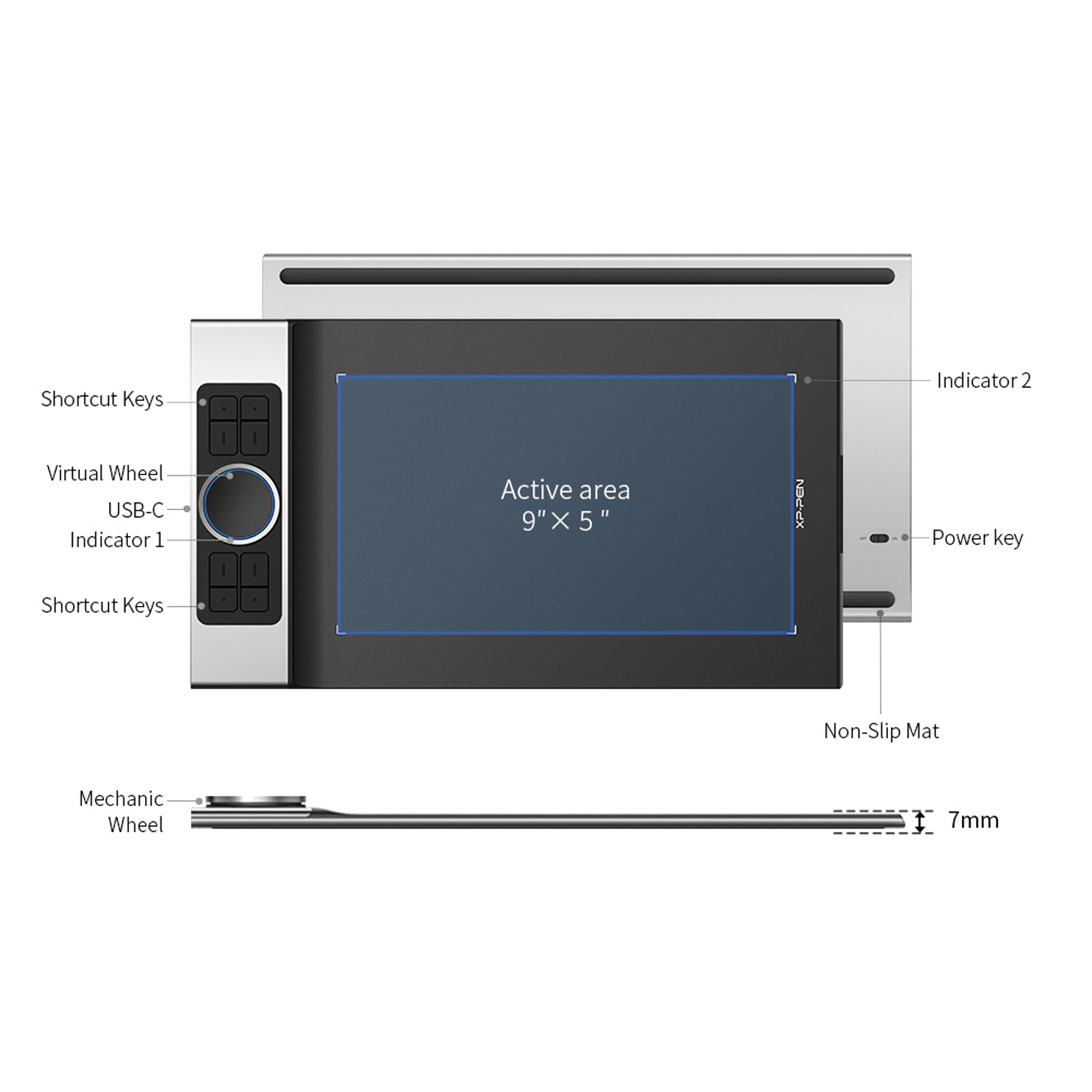 XP pen Deco Pro SW Graphics Tablet (10.30 Inch, Black)_6