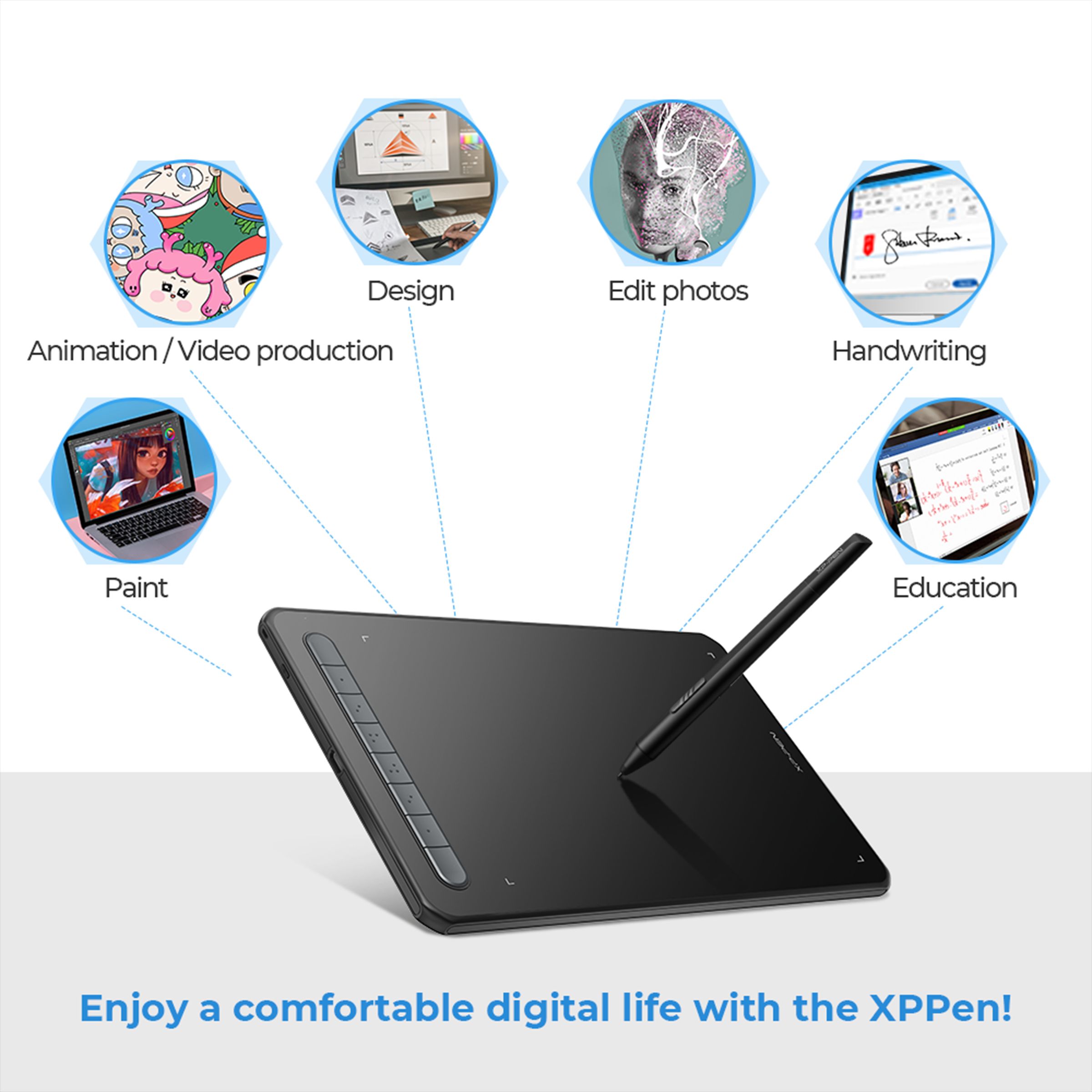 XP pen Deco Medium Graphics Tablet (9.43 Inch, Black) XP pen Deco Medium Graphics Tablet (9.43 Inch, Black)_8