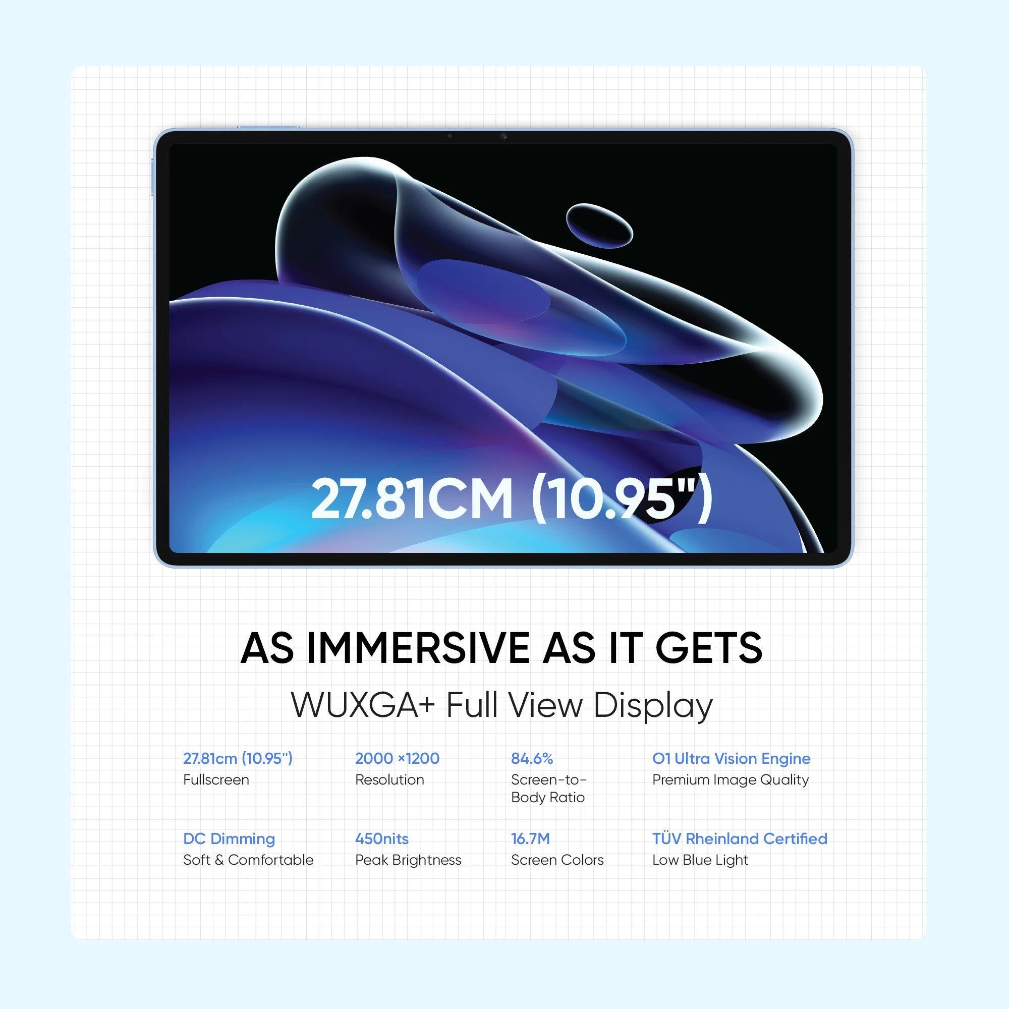 realme PAD X Wi-Fi+5G Android Tablet (10.95 Inch, 6GB RAM, 128GB ROM, Glacier Blue) realme PAD X Wi-Fi+5G Android Tablet (10.95 Inch, 6GB RAM, 128GB ROM, Glacier Blue)_9