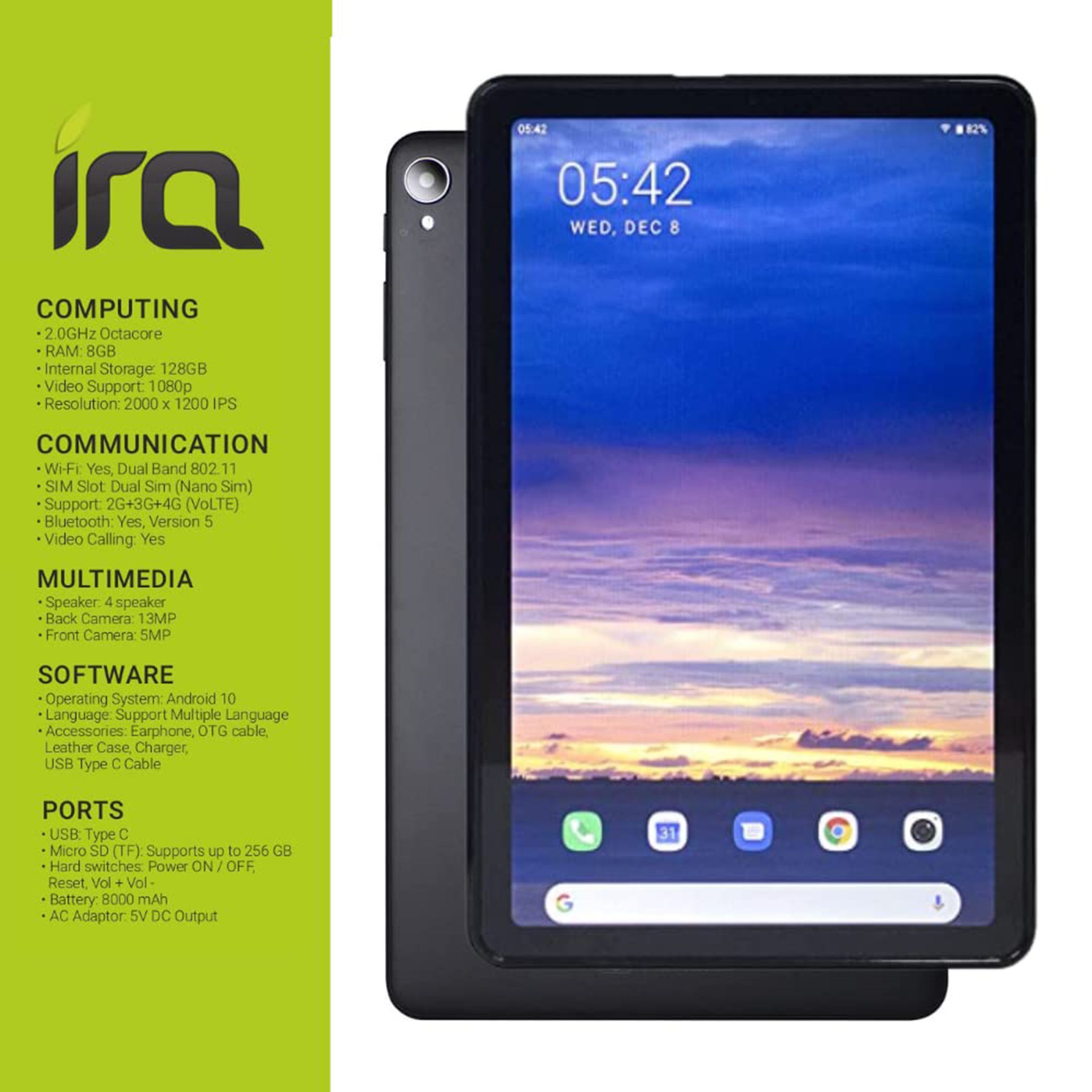 WishTel IRA T1020 Wi-Fi+5G Android Tablet (10.4 Inch, 8GB RAM, 128GB ROM, Black) WishTel IRA T1020 Wi-Fi+5G Android Tablet (10.4 Inch, 8GB RAM, 128GB ROM, Black)_11