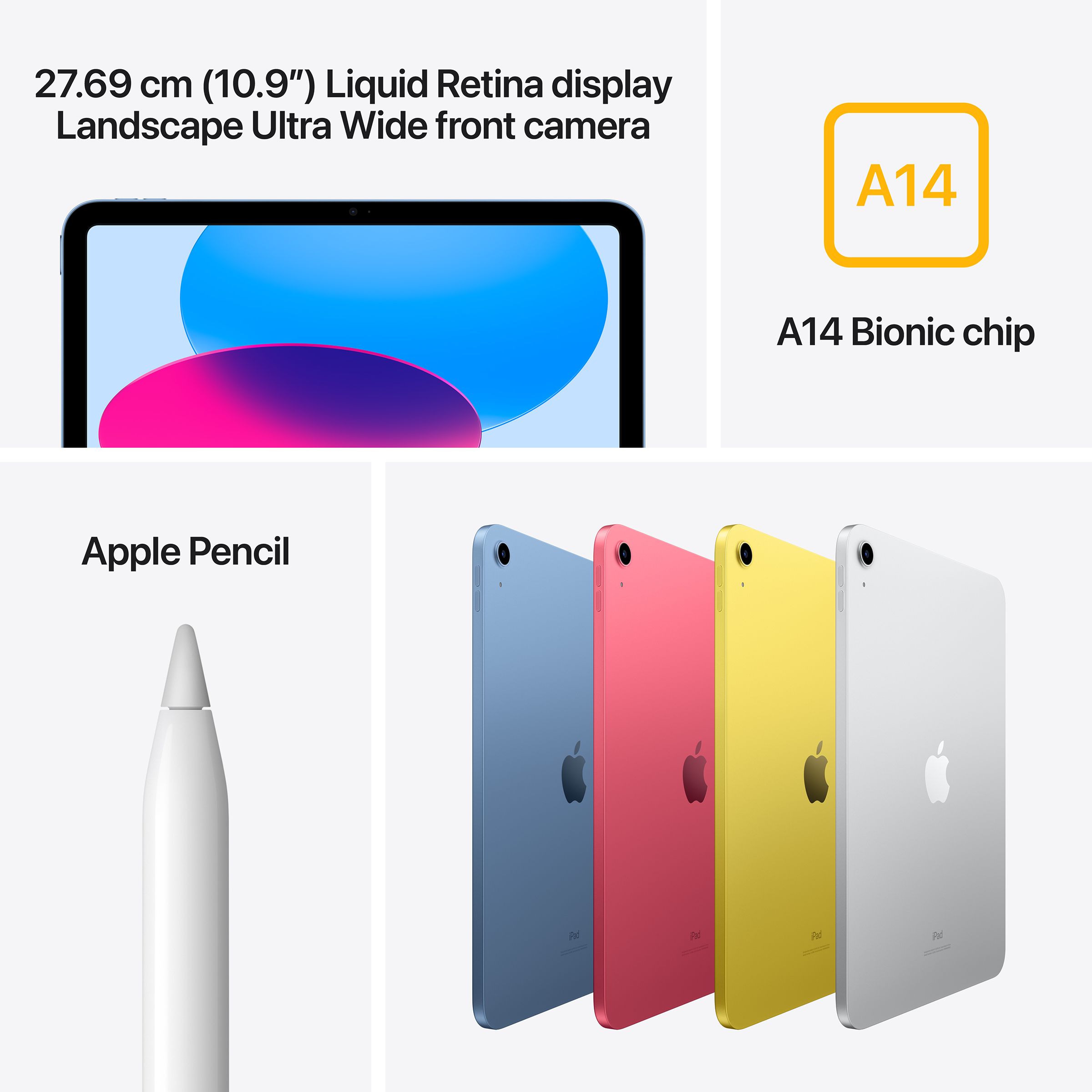 Apple iPad 10th Generation Wi-Fi (10.9 Inch, 64GB, Yellow, 2022 model)_5