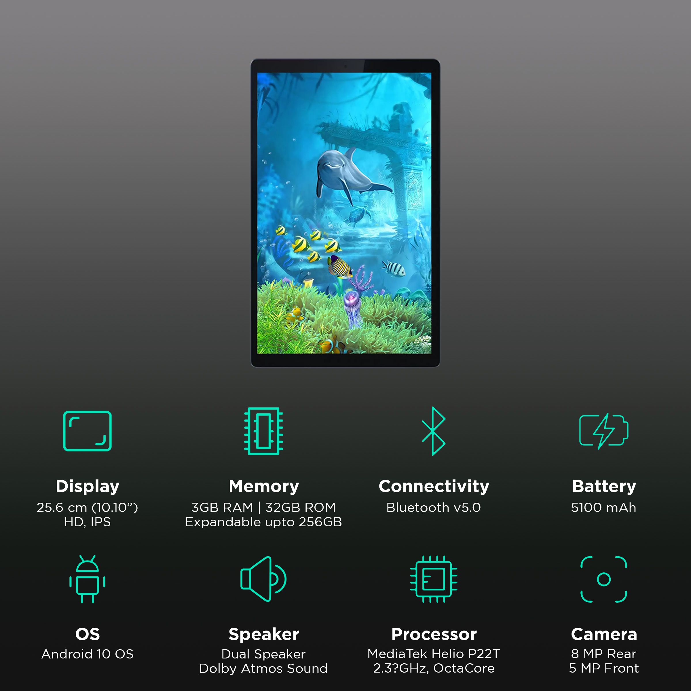 Lenovo Tab M10 HD (2nd Gen) Wi-Fi+4G Android Tablet (10.1 Inch, 3GB RAM, 32GB ROM, Iron Grey) Lenovo Tab M10 HD (2nd Gen) Wi-Fi+4G Android Tablet (10.1 Inch, 3GB RAM, 32GB ROM, Iron Grey)_3