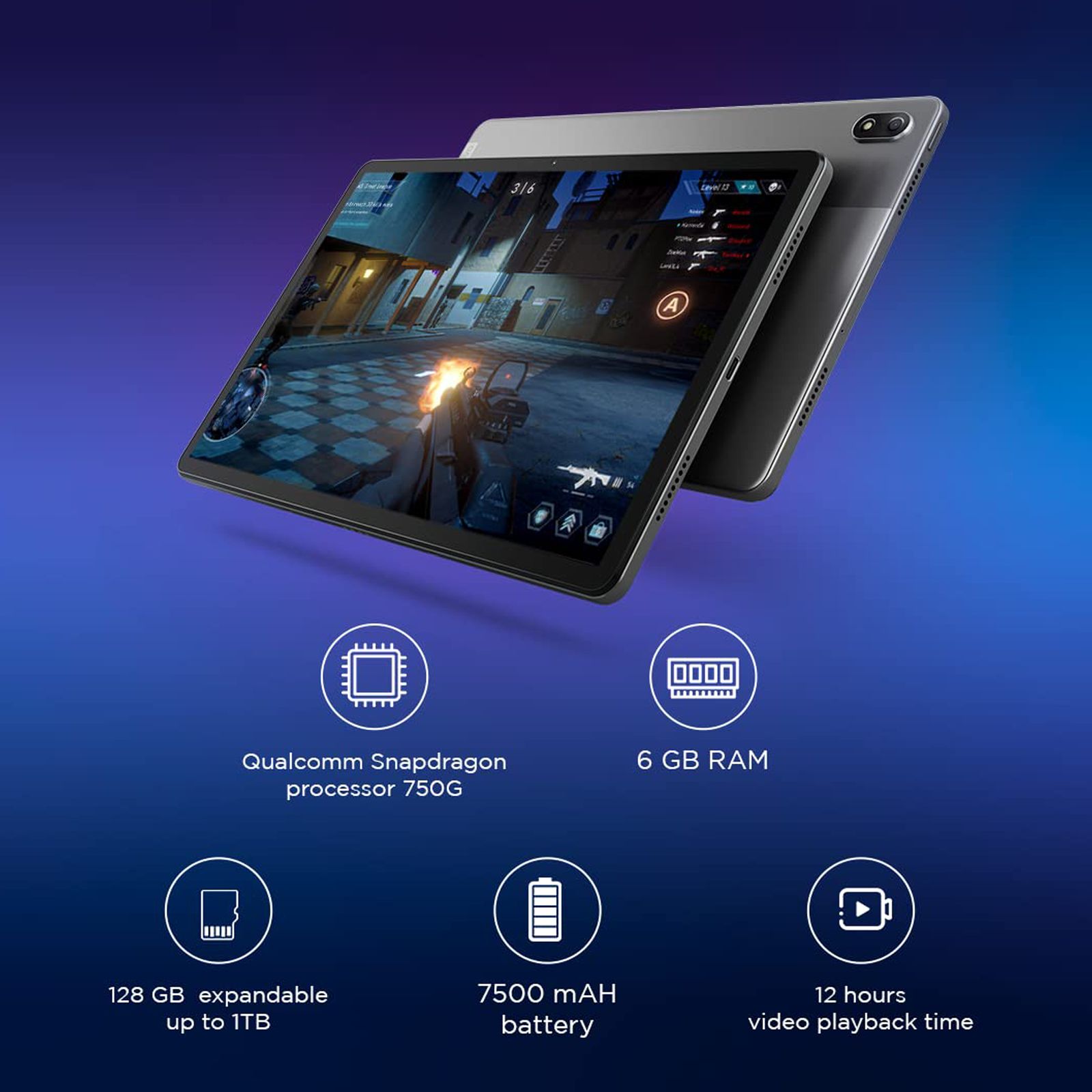 Lenovo Tab P11 Wifi + 5G Android 11 Tablet (11 inch, 6GB RAM, 128GB ROM, Storm Grey) Lenovo Tab P11 Wifi + 5G Android 11 Tablet (11 inch, 6GB RAM, 128GB ROM, Storm Grey)_11