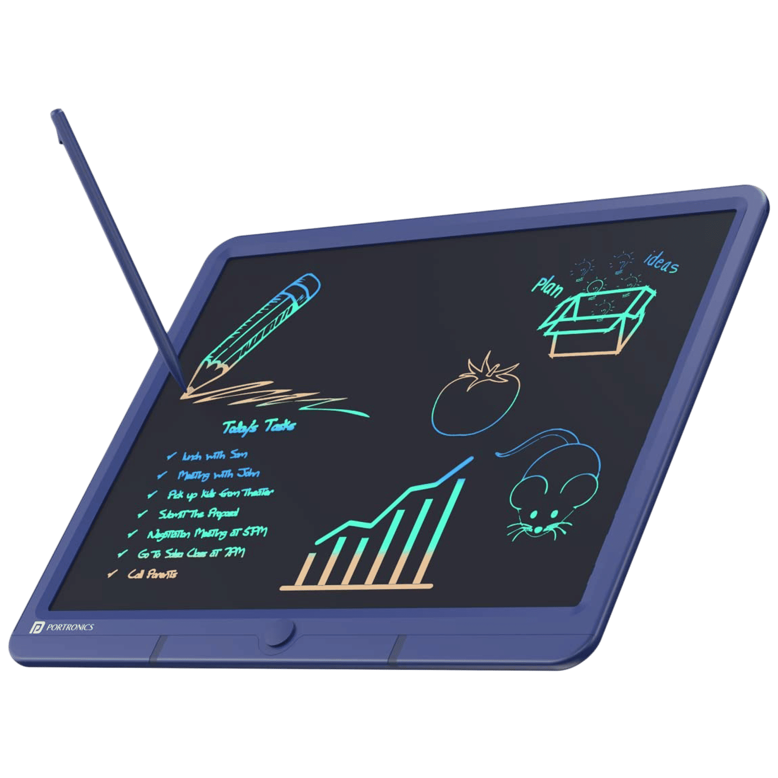 PORTRONICS Ruffpad 15M Smart Pad with 3D Pen (15 Inches, Blue)_1