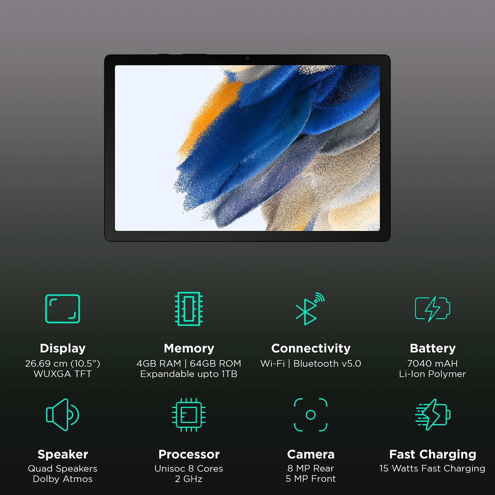 SAMSUNG Galaxy Tab A8 Wi-Fi Android Tablet (11 inch, 4GB RAM 64GB ROM, Grey) SAMSUNG Galaxy Tab A8 Wi-Fi Android Tablet (11 inch, 4GB RAM 64GB ROM, Grey)_3