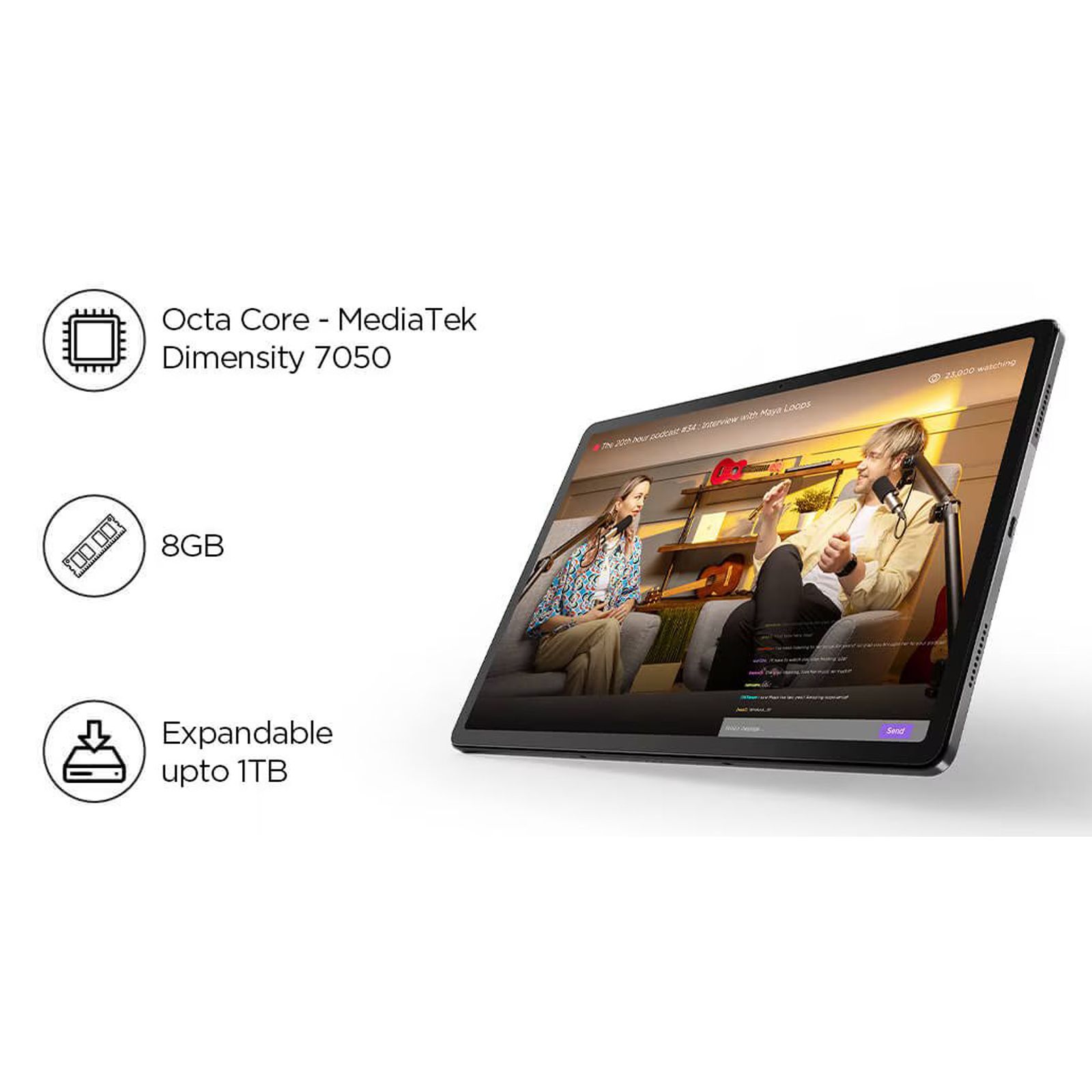 Lenovo Tab P12 Wi-Fi Android Tablet (12.7 Inch, 8GB RAM, 128GB ROM, Storm Grey) Lenovo Tab P12 Wi-Fi Android Tablet (12.7 Inch, 8GB RAM, 128GB ROM, Storm Grey)_5