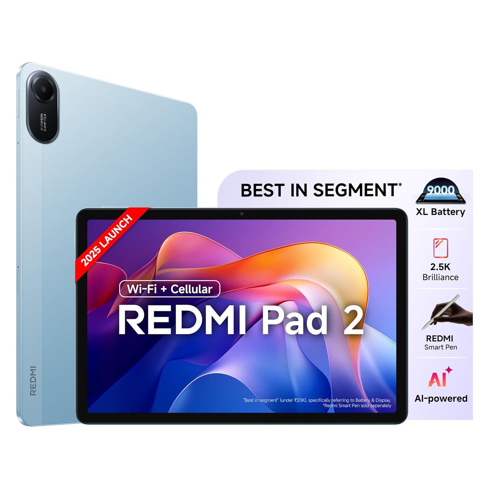 Redmi Pad 2 Wi-Fi+4G Android Tablet (11 Inch, 8GB RAM, 256GB ROM, Sky Blue) Redmi Pad 2 Wi-Fi+4G Android Tablet (11 Inch, 8GB RAM, 256GB ROM, Sky Blue)_13