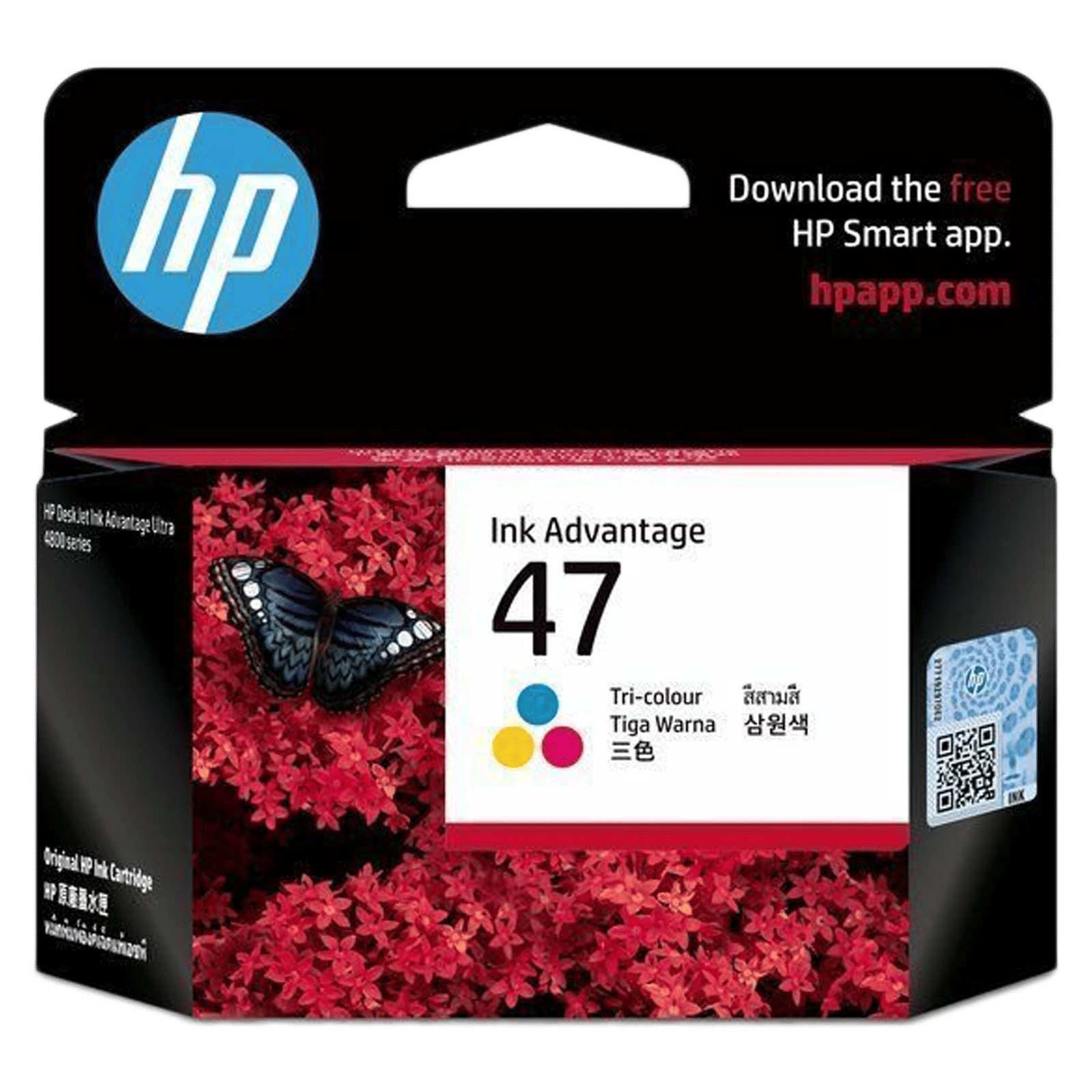 HP 47 Tri-color Original Ink Cartridge (6ZD61AA, Blue, Yellow & Pink)_1