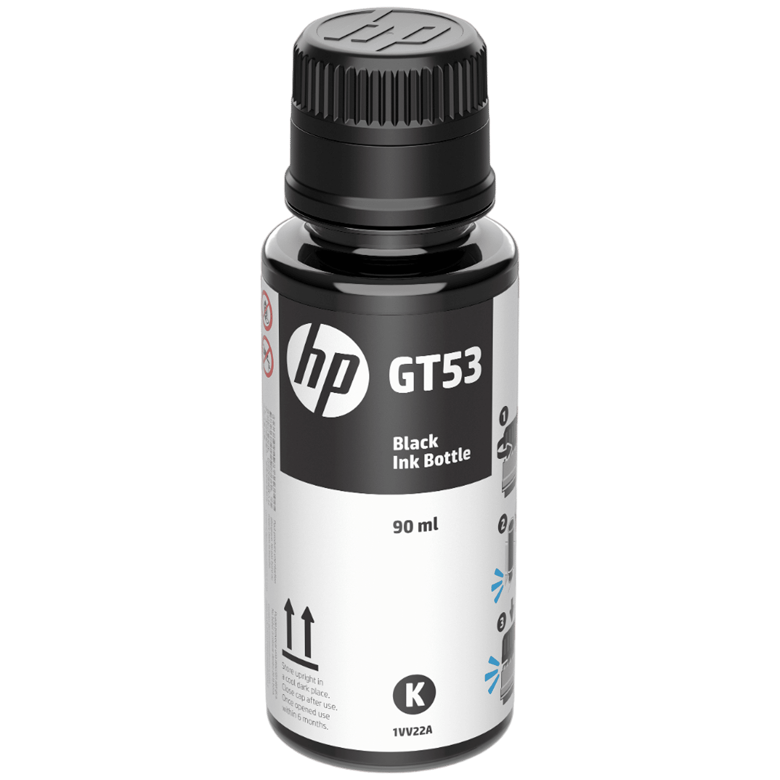 HP GT53 Ink Bottle (90ml, 1VV22AA, Black) HP GT53 Ink Bottle (90ml, 1VV22AA, Black)_1