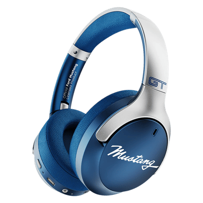 GOBOULT Mustang Q FGHP247QQQ Bluetooth Gaming Headphone with Environmental Noise Cancellation (Boom X Technology, Over Ear, Blue)