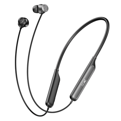 boAt Rockerz 210 Neckband with Active Noise Cancellation (IPX4 Water Resistant, Cinematic Spatial Audio, Onyx Black)