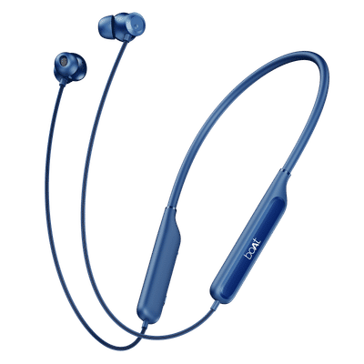 boAt Rockerz 210 Neckband with Active Noise Cancellation (IPX4 Water Resistant, Cinematic Spatial Audio, Cosmic Blue)