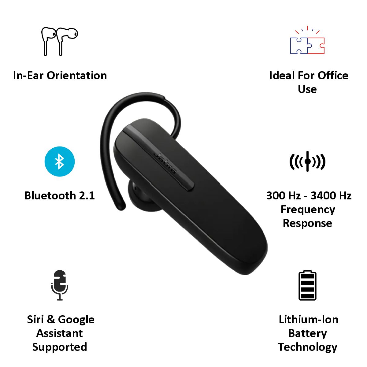Jabra Talk 5 Bluetooth Headphone (Black) Jabra Talk 5 Bluetooth Headphone (Black)_2
