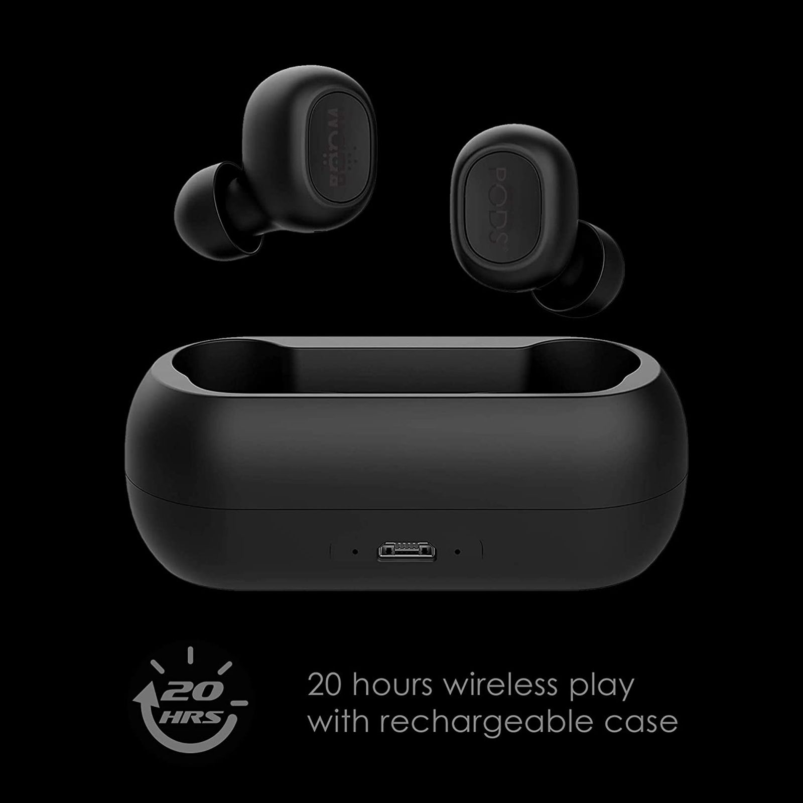 BOOMPODS Boombuds X TWS Earbuds (IPX6 Water Resistant, Upto 20 Hours Playback, Black) BOOMPODS Boombuds X TWS Earbuds (IPX6 Water Resistant, Upto 20 Hours Playback, Black)_11