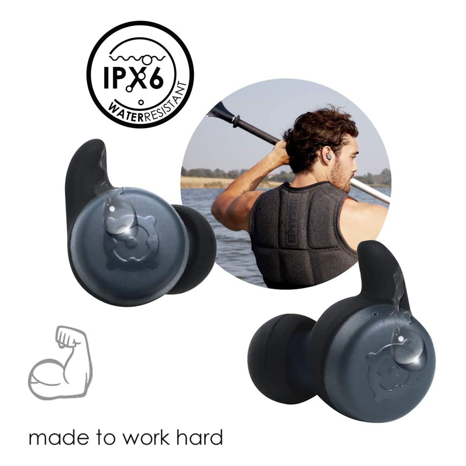BOOMPODS Boombuds X TWS Earbuds (IPX6 Water Resistant, Upto 20 Hours Playback, Black) BOOMPODS Boombuds X TWS Earbuds (IPX6 Water Resistant, Upto 20 Hours Playback, Black)_4