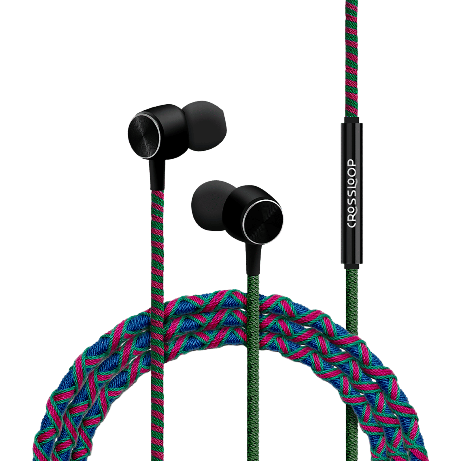 CROSSLOOP Pro Series CSLE013-E Wired Earphone with Mic (In Ear, Blue & Pink) CROSSLOOP Pro Series CSLE013-E Wired Earphone with Mic (In Ear, Blue & Pink)_1