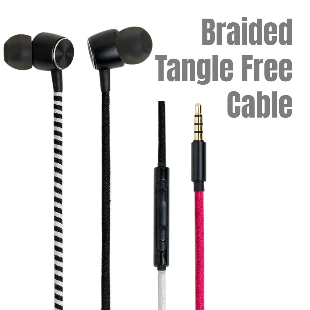 CROSSLOOP Pro Series CSLE023-E Wired Earphone with Mic (In Ear, Pink & Black)_6