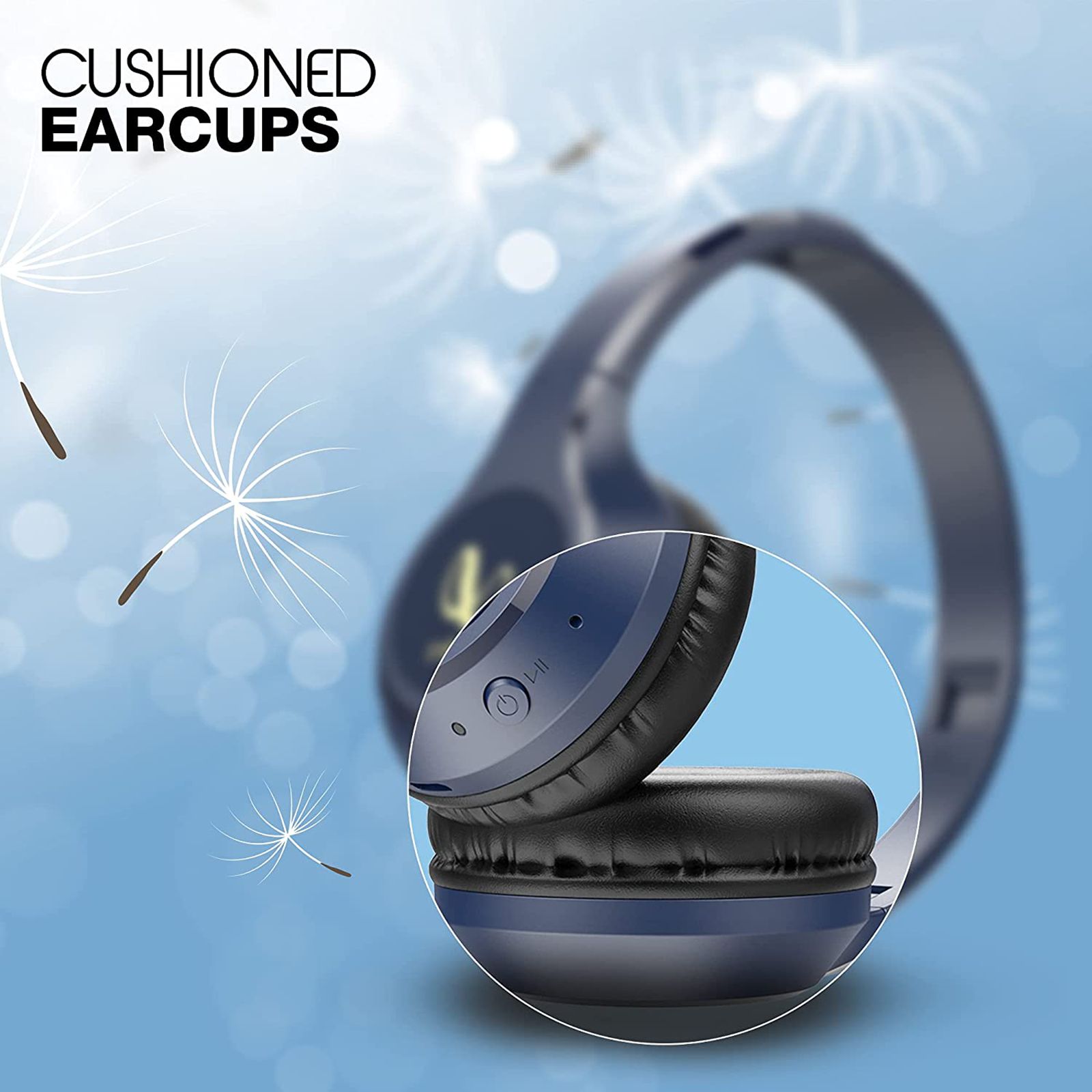 Infinity Tranz Bluetooth Headphone with Mic (Fast Charging, On Ear, Blue)_7