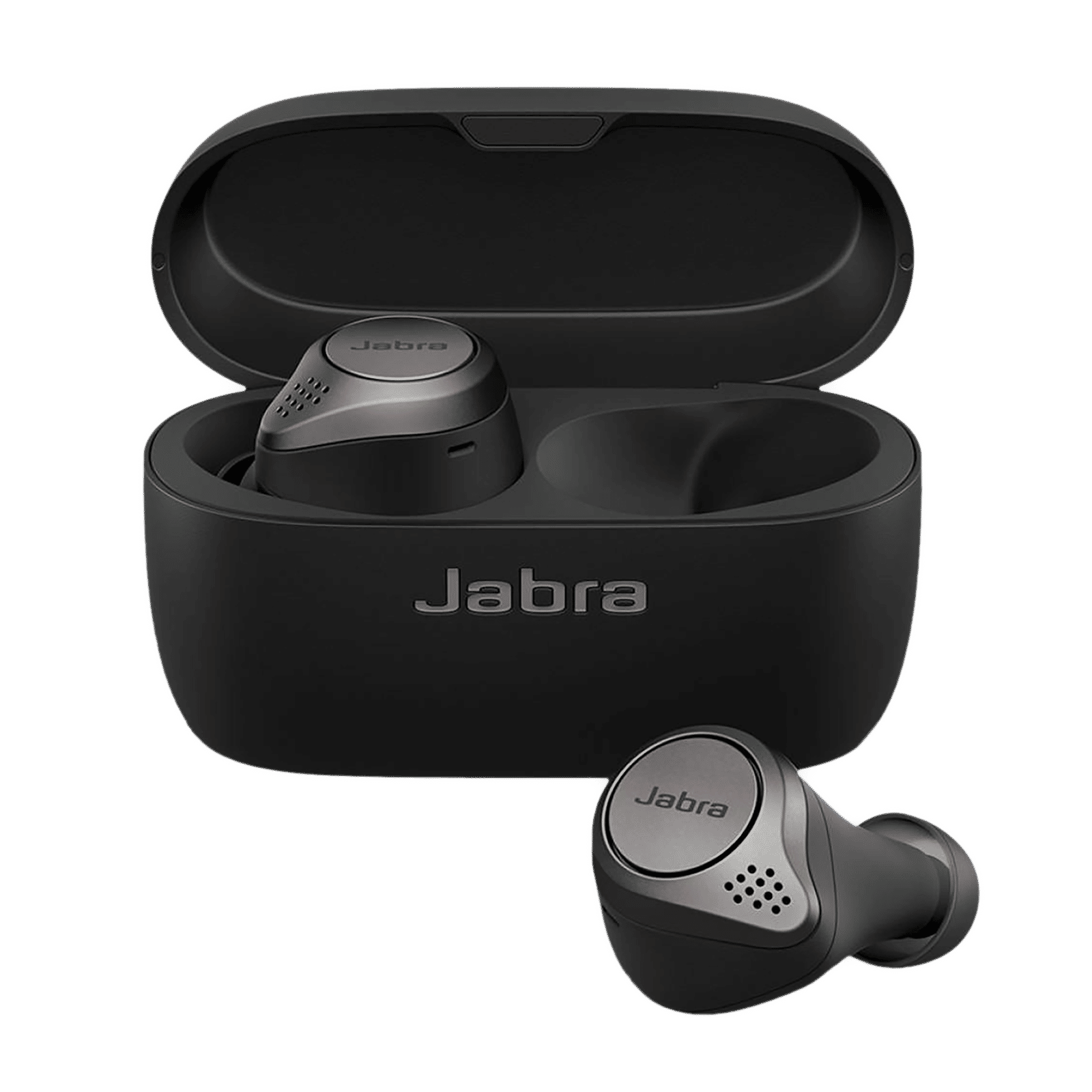 Jabra Elite 75t 100-99090000-40 TWS Earbuds with Active Noise Cancellation (IP55 Water Resistant, 24 Hours Playback, Titanium Black) Jabra Elite 75t 100-99090000-40 TWS Earbuds with Active Noise Cancellation (IP55 Water Resistant, 24 Hours Playback, Titanium Black)_1