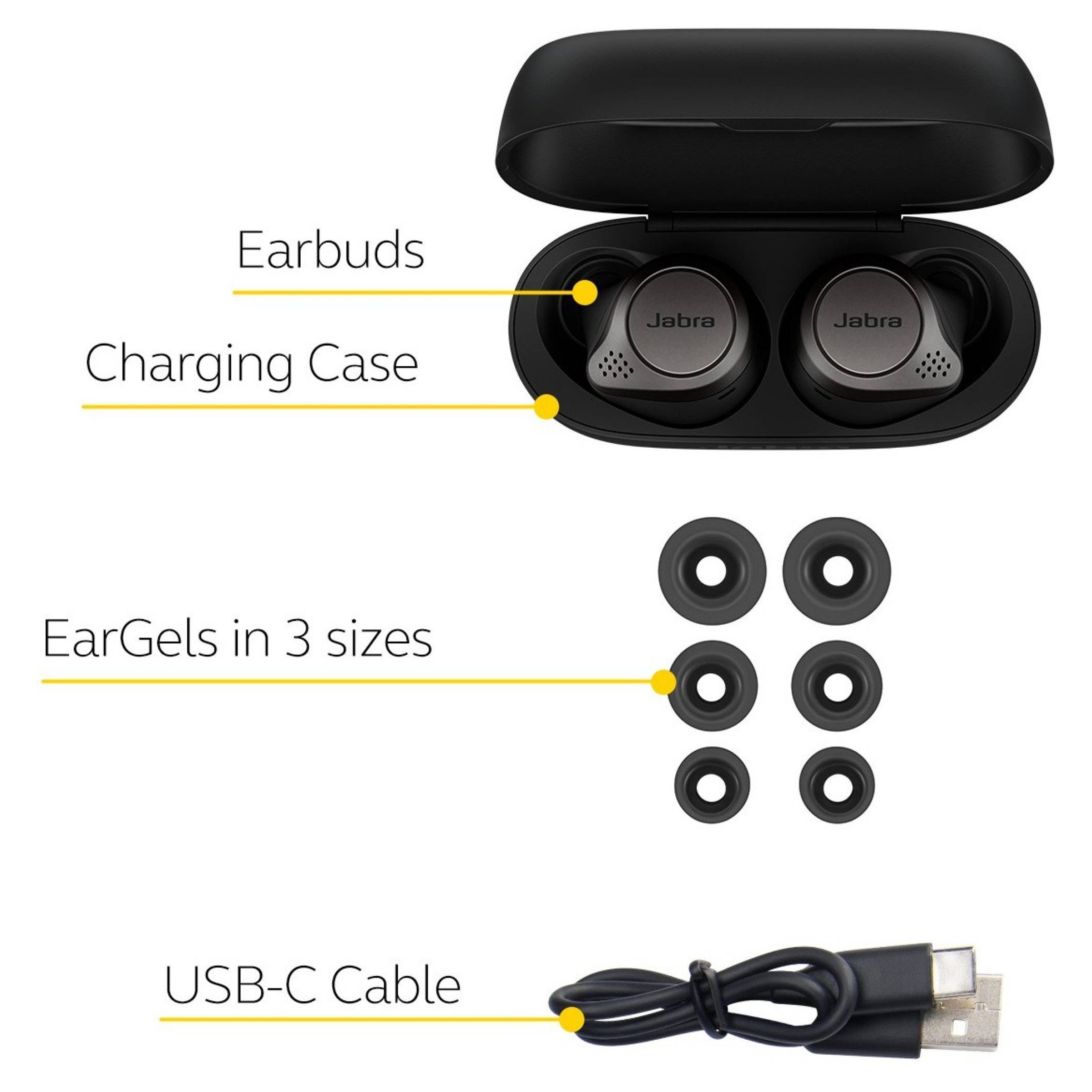 Jabra Elite 75t 100-99090000-40 TWS Earbuds with Active Noise Cancellation (IP55 Water Resistant, 24 Hours Playback, Titanium Black) Jabra Elite 75t 100-99090000-40 TWS Earbuds with Active Noise Cancellation (IP55 Water Resistant, 24 Hours Playback, Titanium Black)_5