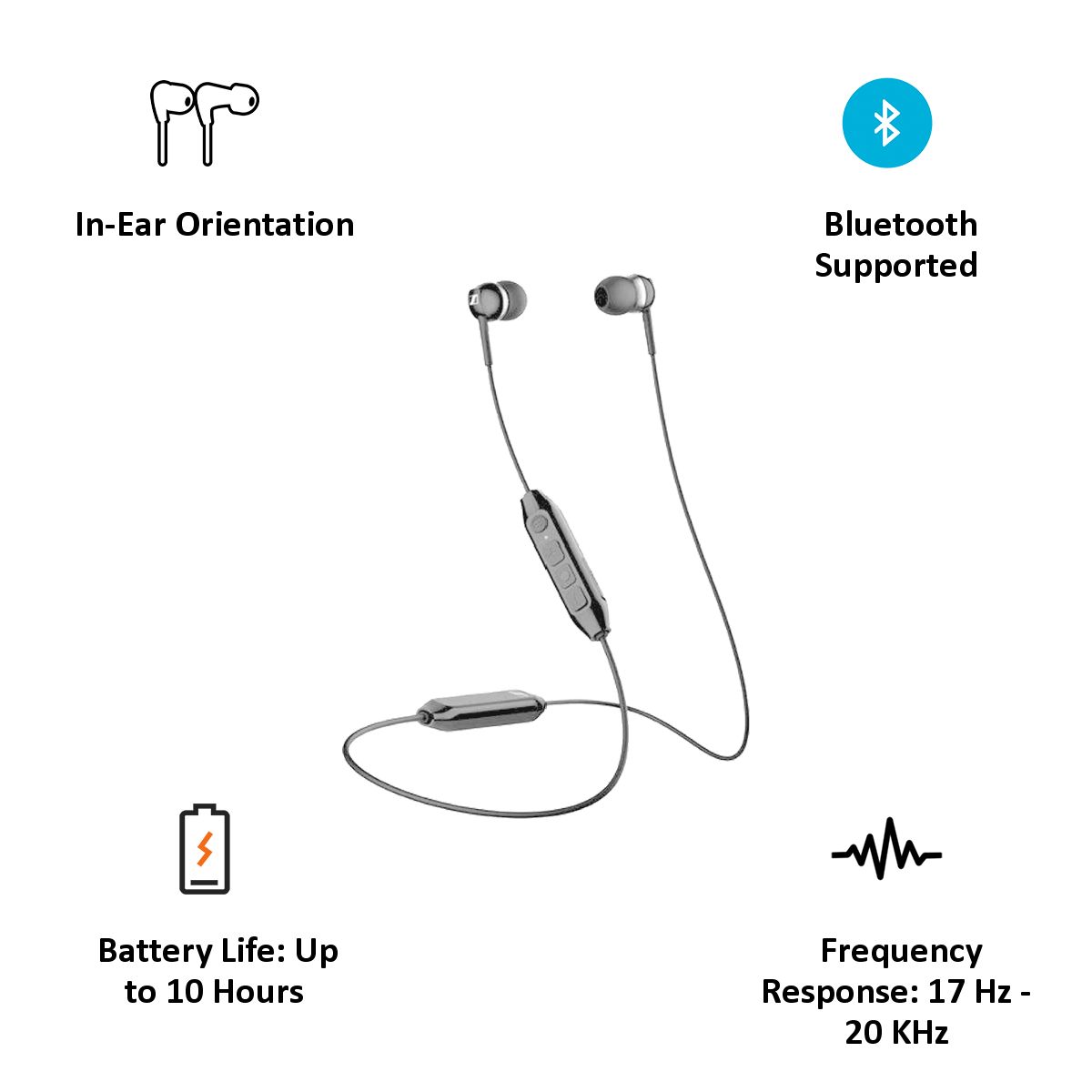 SENNHEISER CX350 Neckband (10 Hours Battery Life, Black) SENNHEISER CX350 Neckband (10 Hours Battery Life, Black)_2