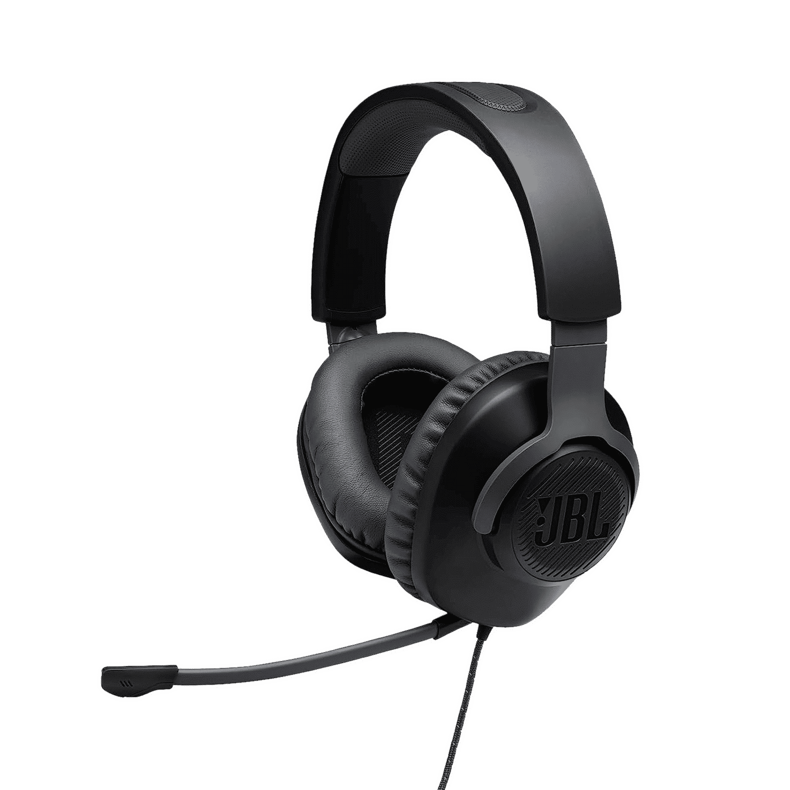 JBL Quantum 100 JBLQUANTUM100BLK Wired Headphone with Mic (3.5 mm Connector, On Ear, Black)_1