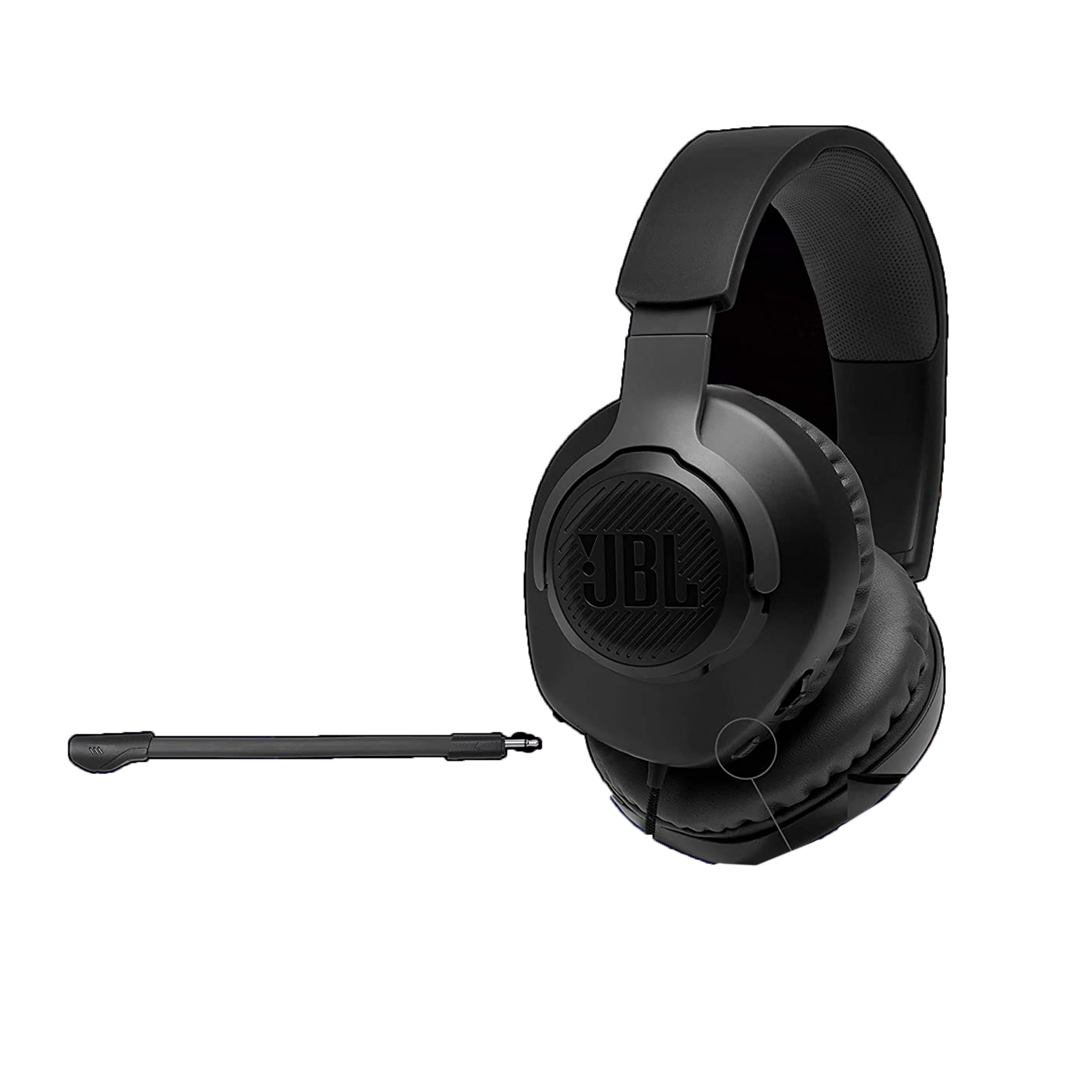 JBL Quantum 100 JBLQUANTUM100BLK Wired Headphone with Mic (3.5 mm Connector, On Ear, Black)_6