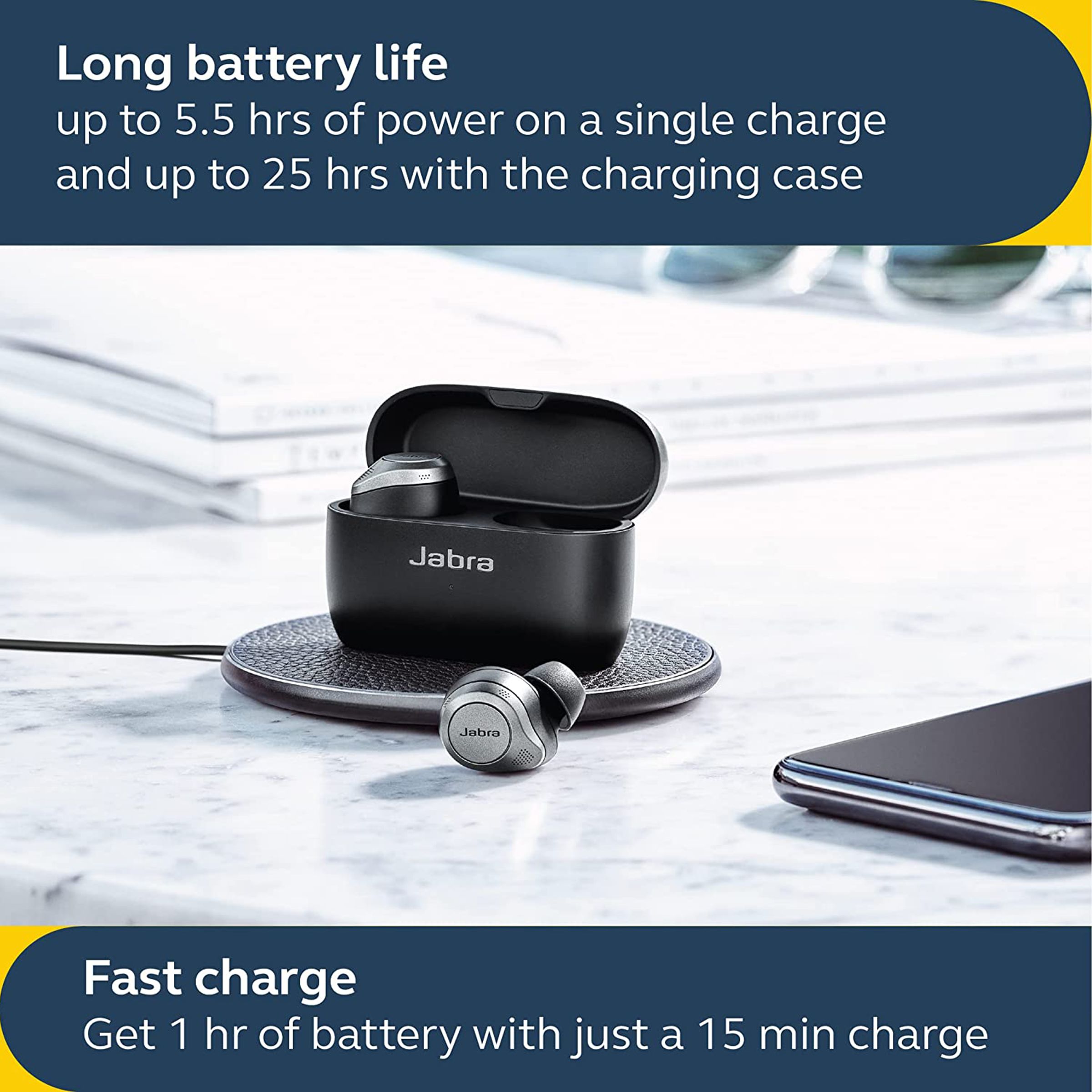 Jabra Elite 85t TWS Earbuds with Active Noise Cancellation (Water Resistant, Upto 31 Hours Playback, Gray) Jabra Elite 85t TWS Earbuds with Active Noise Cancellation (Water Resistant, Upto 31 Hours Playback, Gray)_5