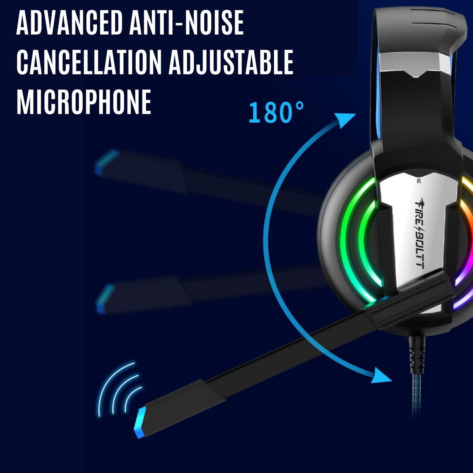 FIRE-BOLTT BGH1000 Wired Gaming Headphone with Noise Isolation (Glaring LED lights, Over Ear, Blue) FIRE-BOLTT BGH1000 Wired Gaming Headphone with Noise Isolation (Glaring LED lights, Over Ear, Blue)_5