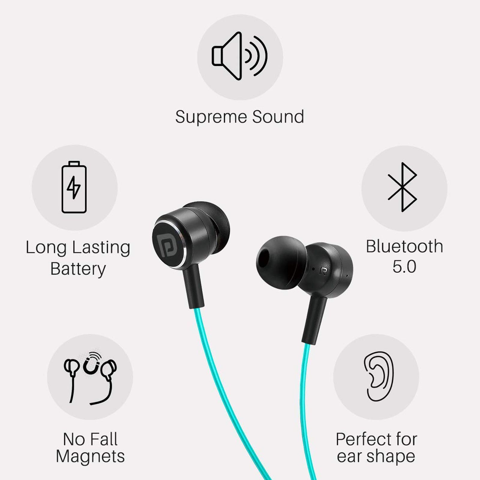 PORTRONICS Harmonics One In-Ear Wireless Earphone with Mic (Bluetooth 5.0, Voice Assistant Supported, POR 1119, Green)_2