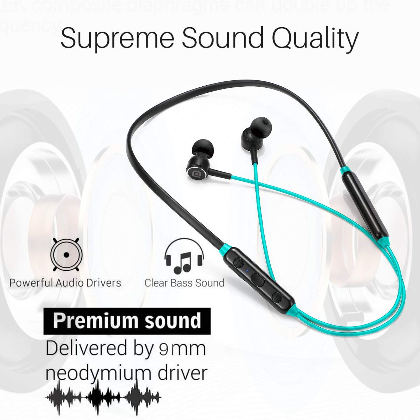 PORTRONICS Harmonics One In-Ear Wireless Earphone with Mic (Bluetooth 5.0, Voice Assistant Supported, POR 1119, Green)_10