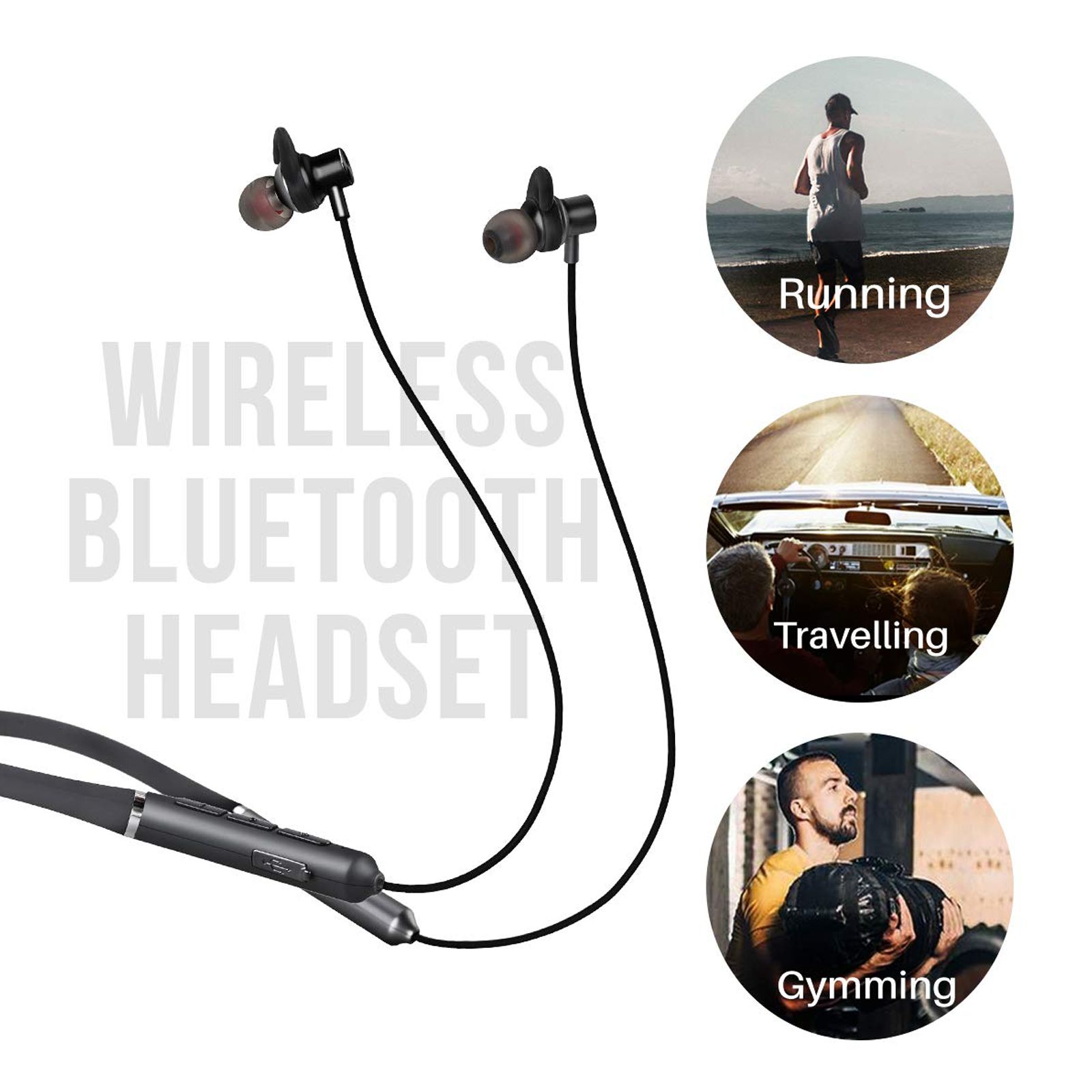 PORTRONICS Harmonics X POR 1099 Neckband (IPX5 Sweat Resistant, Rapid Charging, Black) PORTRONICS Harmonics X POR 1099 Neckband (IPX5 Sweat Resistant, Rapid Charging, Black)_3
