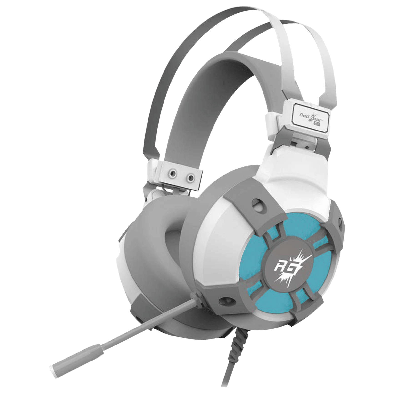 Red Gear Cosmo 7.1 Wired Gaming Headset with Passive Noise Cancellation (RGD LED, Over Ear, White)_1