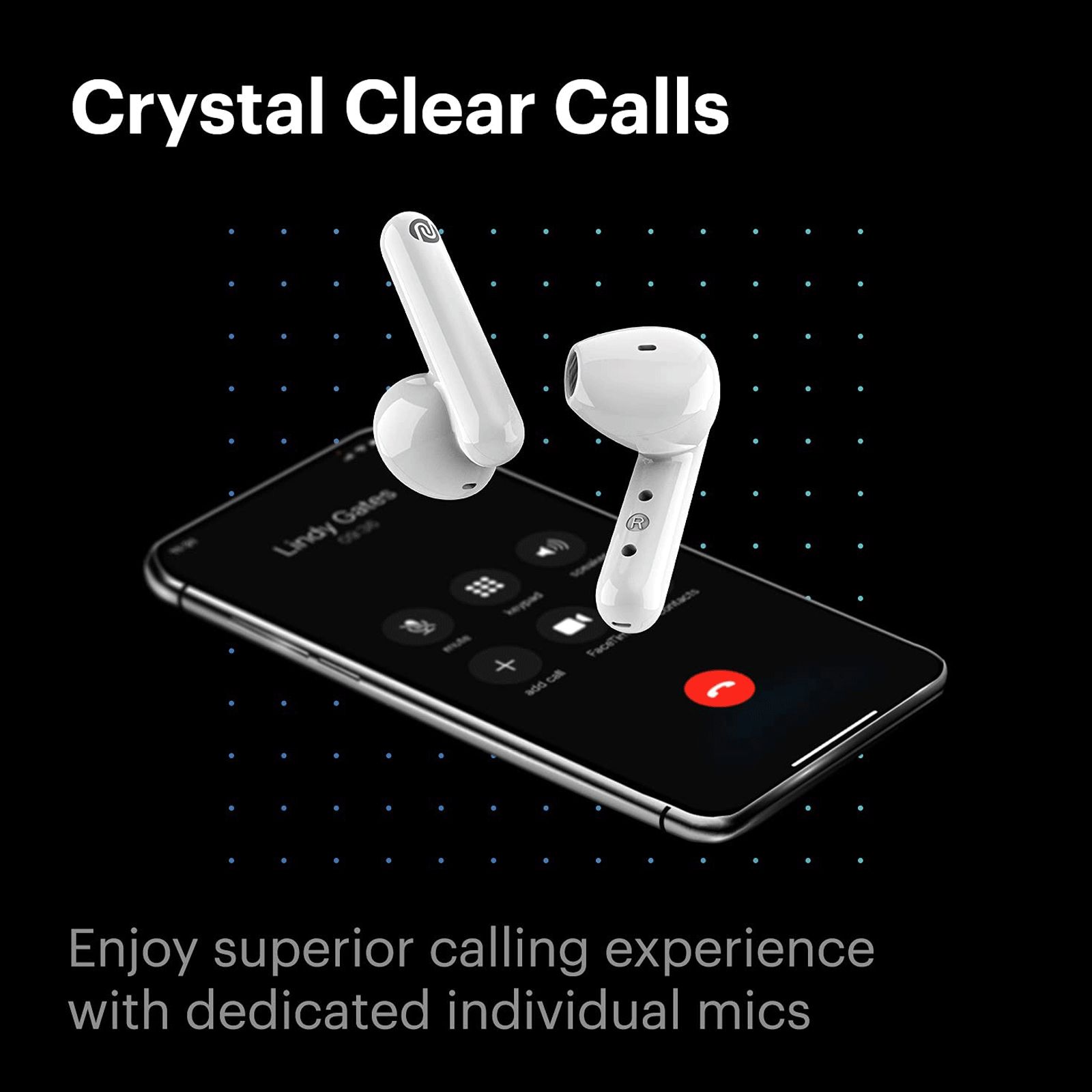 noise Air Buds In-Ear Truly Wireless Earbuds with Mic (Bluetooth 5.0, 20-Hour Playtime, White)_10