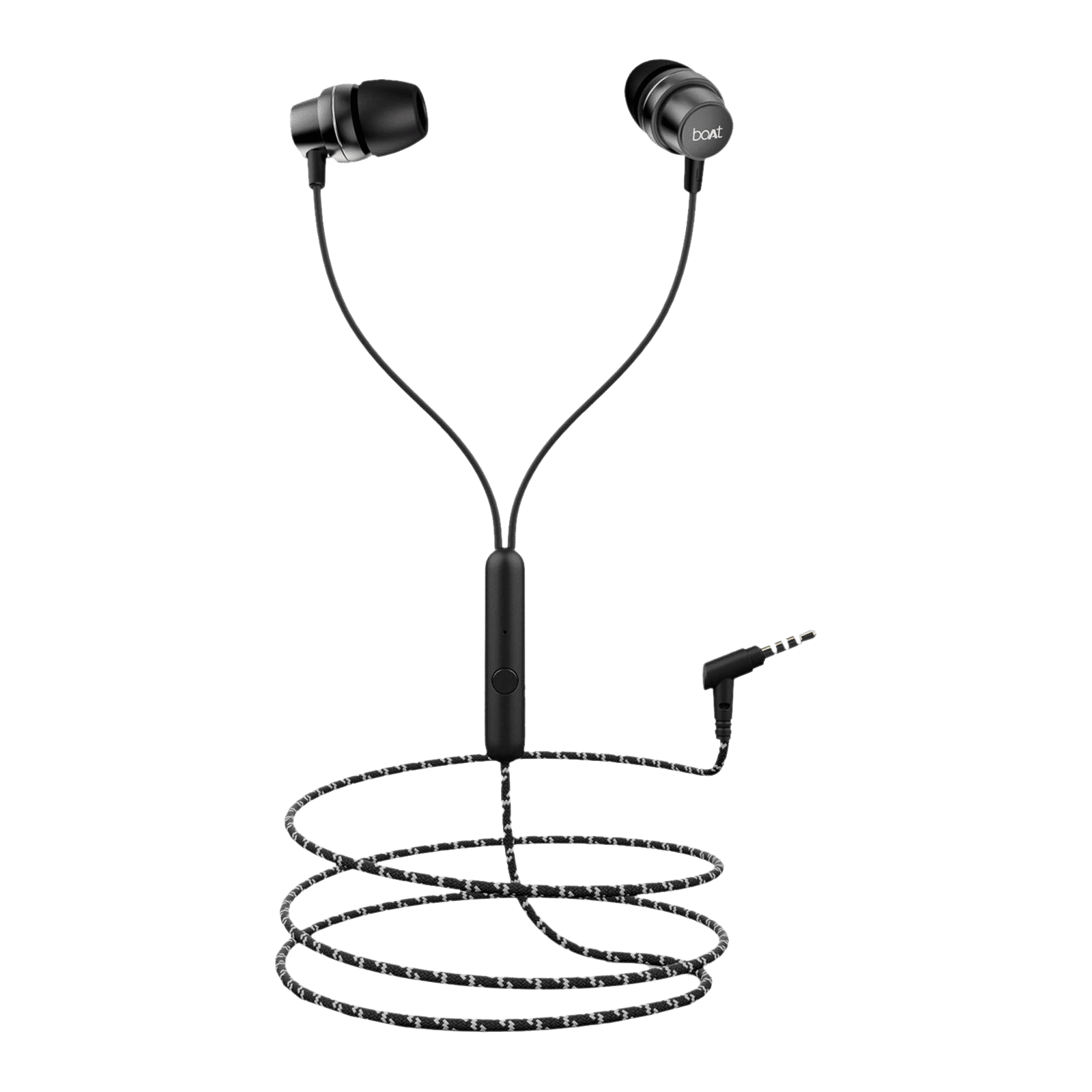 boAt Bassheads 182 Wired Earphone with Mic (In Ear, Black) boAt Bassheads 182 Wired Earphone with Mic (In Ear, Black)_1