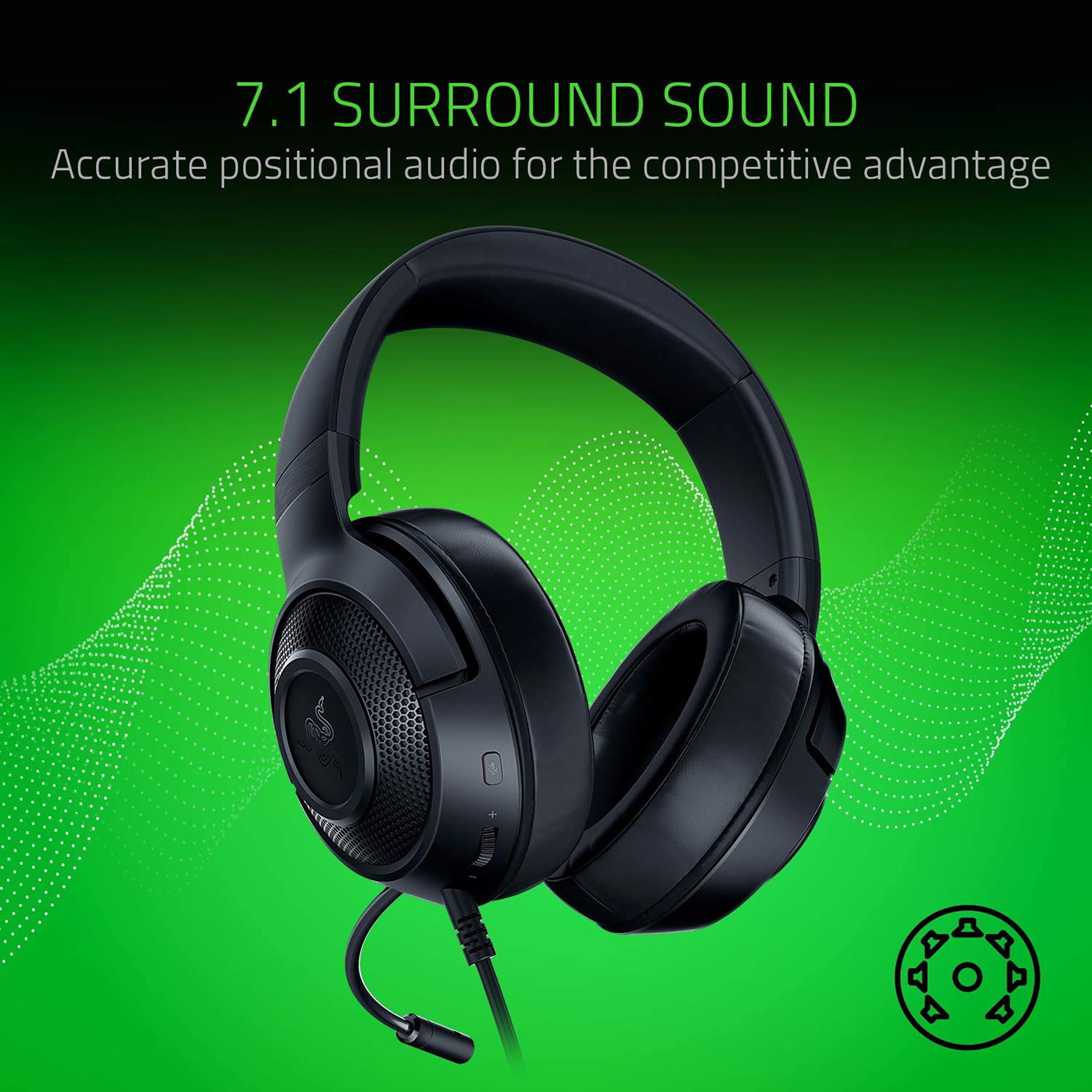 RAZER Kraken RZ04-02830100-R3M1 Wired Gaming Headset (Clear & Powerful Sound, Over Ear, Black) RAZER Kraken RZ04-02830100-R3M1 Wired Gaming Headset (Clear & Powerful Sound, Over Ear, Black)_10