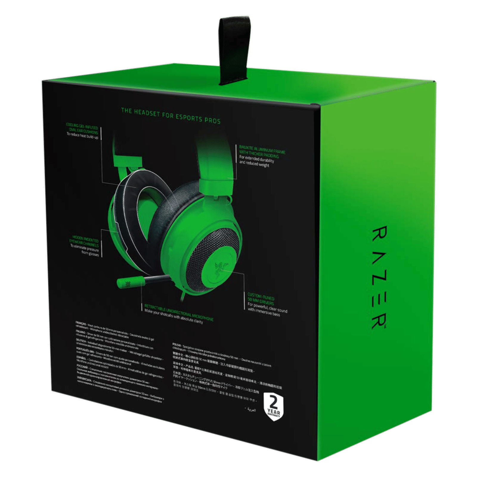 RAZER Kraken RZ04-02830200-R3M1 Wired Gaming Headset (Clear & Powerful Sound, Over Ear, Green)_8