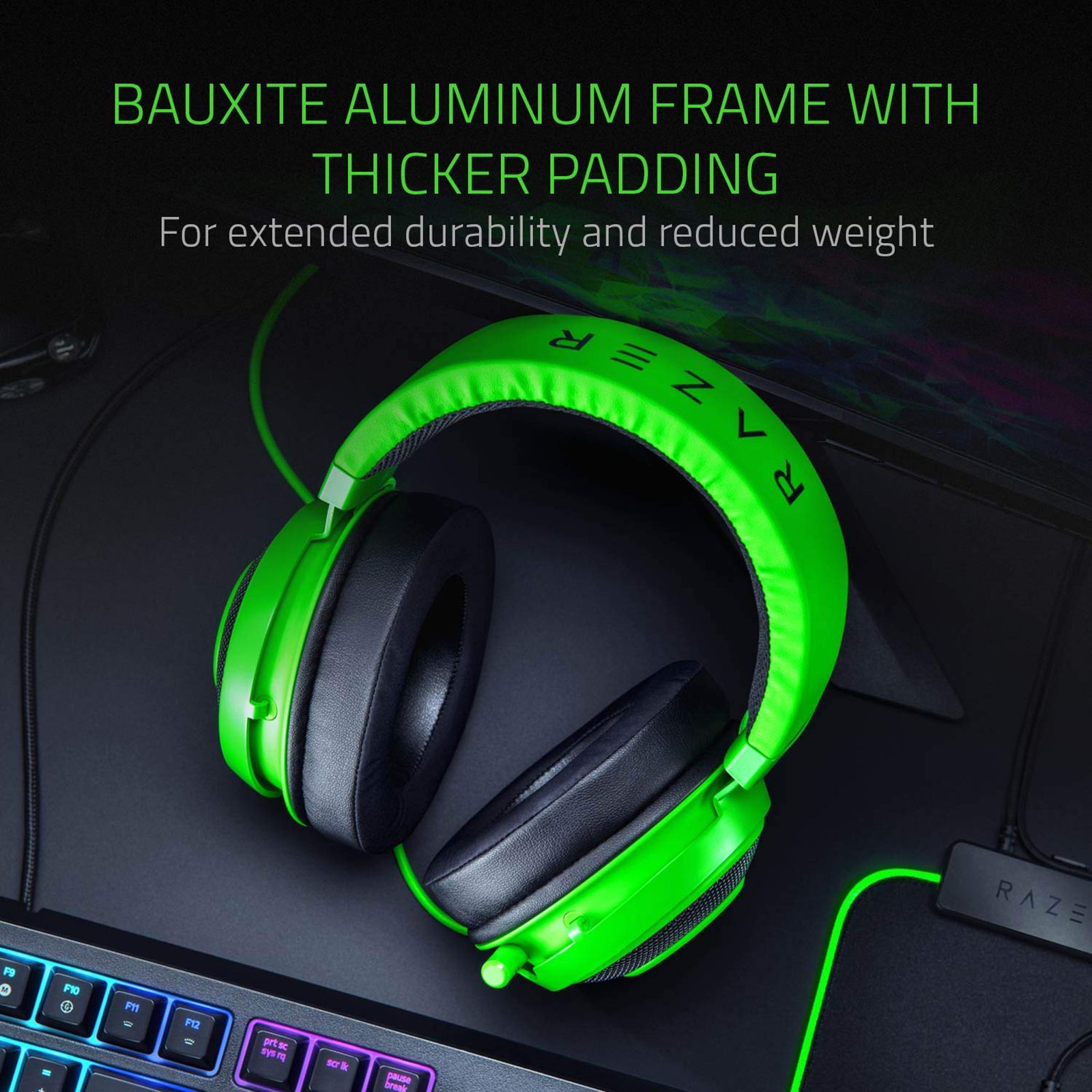 RAZER Kraken RZ04-02830200-R3M1 Wired Gaming Headset (Clear & Powerful Sound, Over Ear, Green)_4