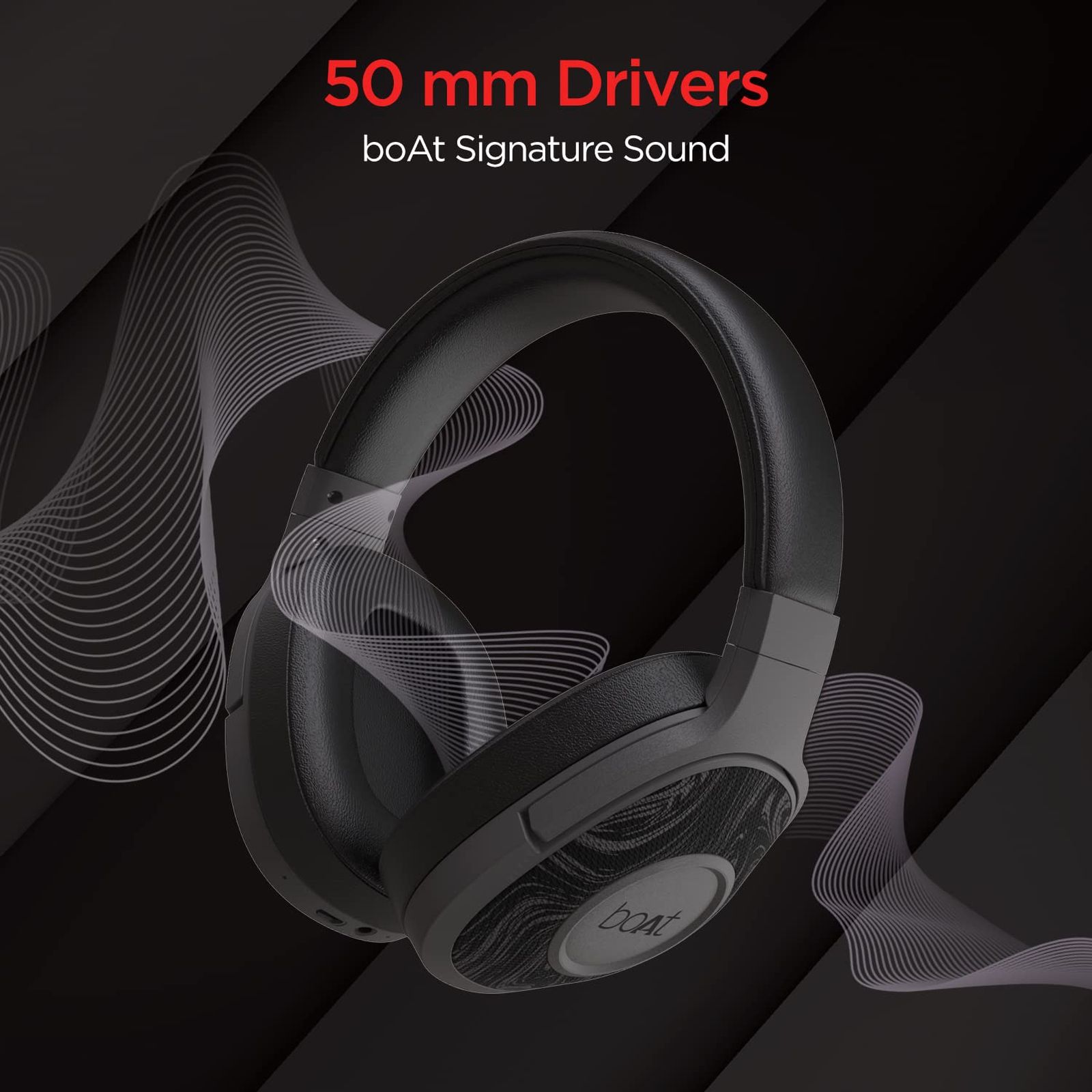 boAt Rockerz 550 Bluetooth Headphone without Mic (Dual Connectivity, Over Ear, Black)_7