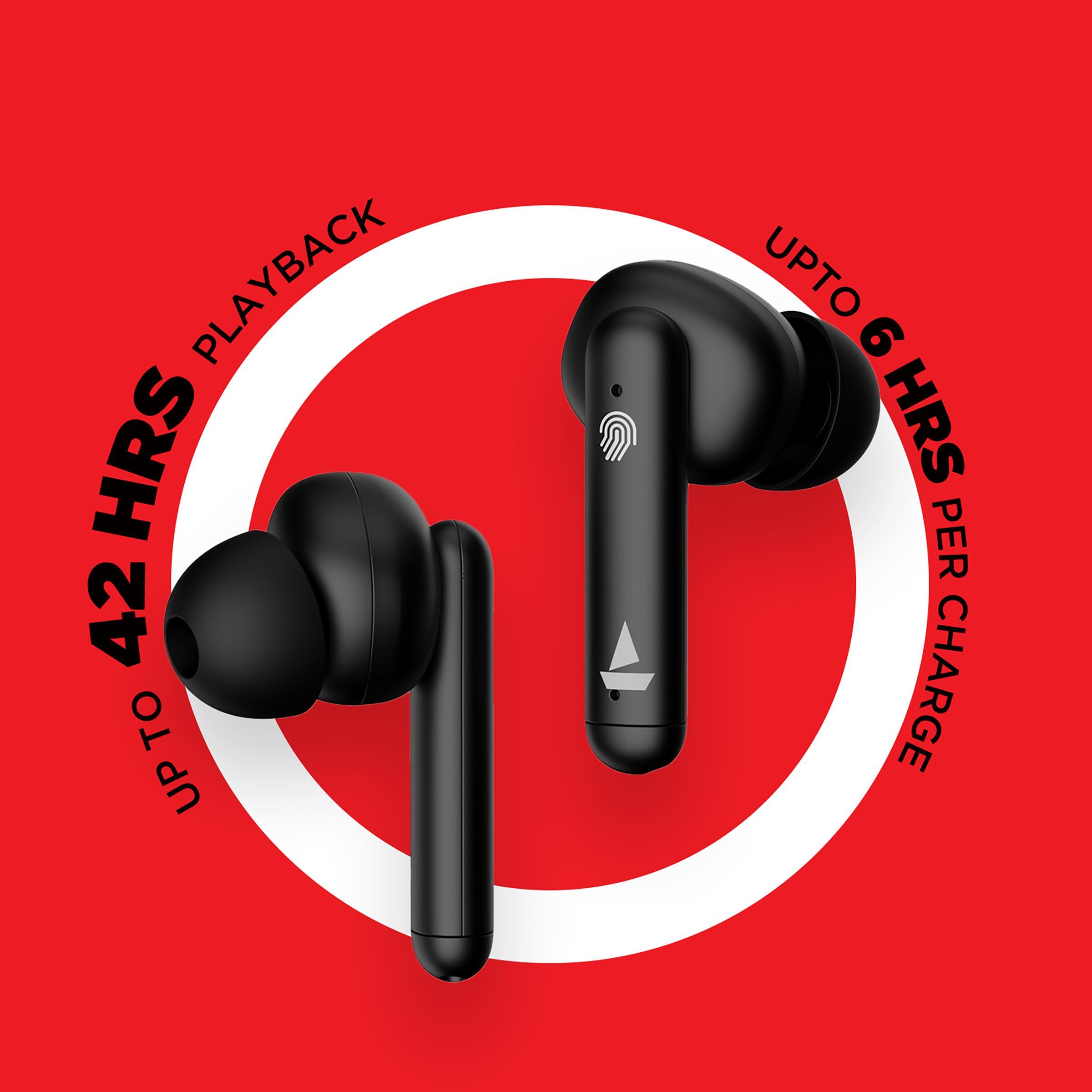 boAt Airdopes 148 TWS Earbuds with Environmental Noise Cancellation (IPX4 Sweat & Water Resistant, 42 Hours Playtime, Black)_6