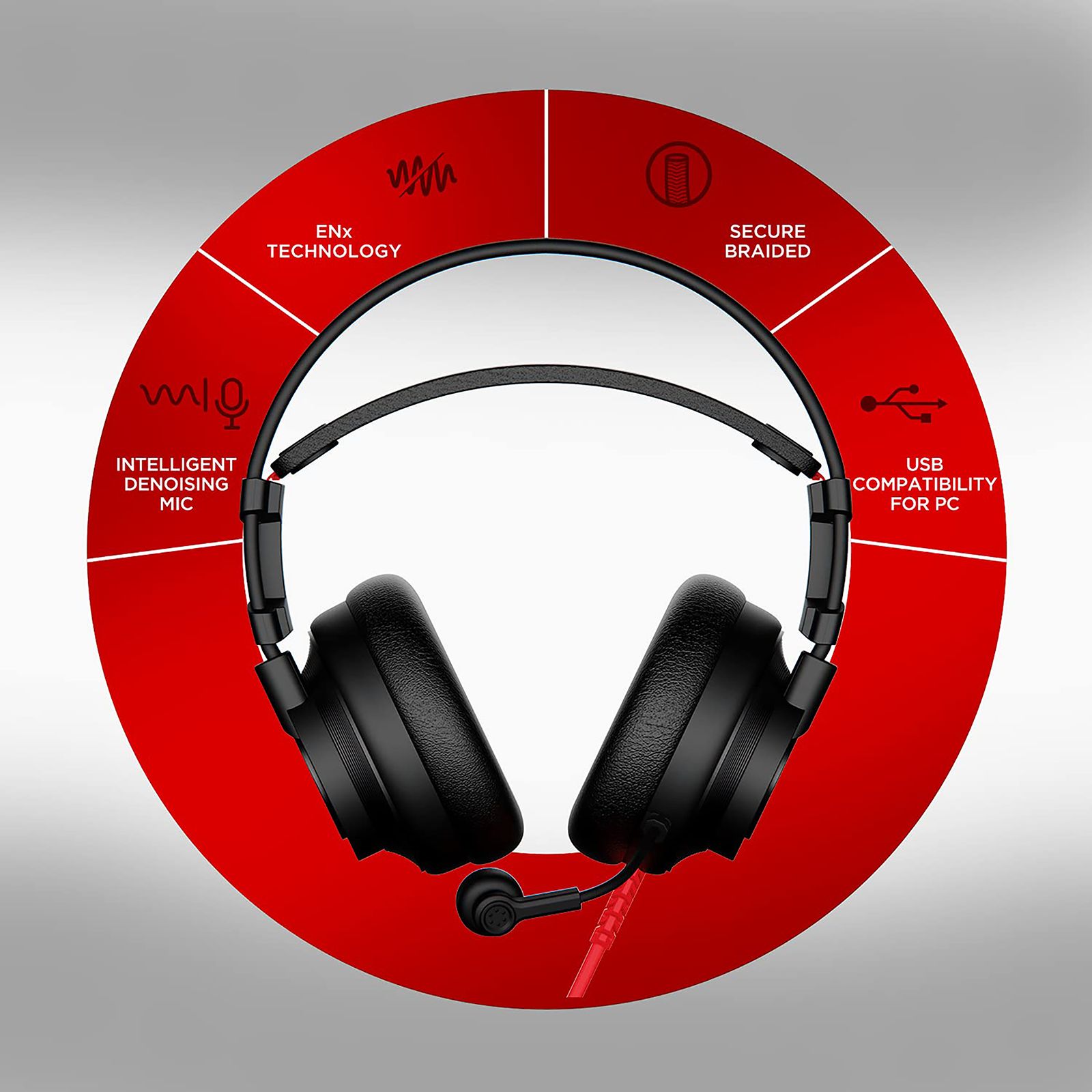 boAt Immortal 200 Wired Gaming Headset with Environmental Noise Cancellation (7.1 Channel, Over Ear, Active Black) boAt Immortal 200 Wired Gaming Headset with Environmental Noise Cancellation (7.1 Channel, Over Ear, Active Black)_4