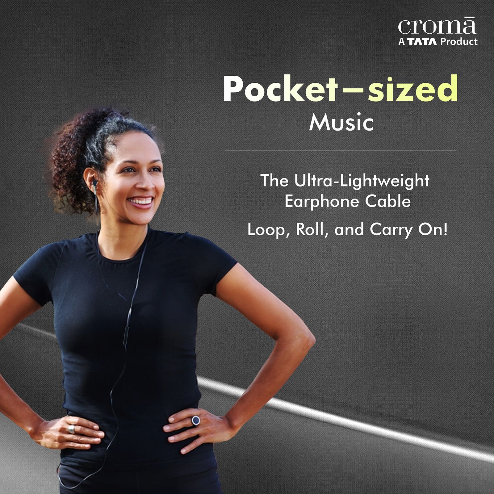 Croma Wired Earphone with Mic (In Ear, Black) Croma Wired Earphone with Mic (In Ear, Black)_17