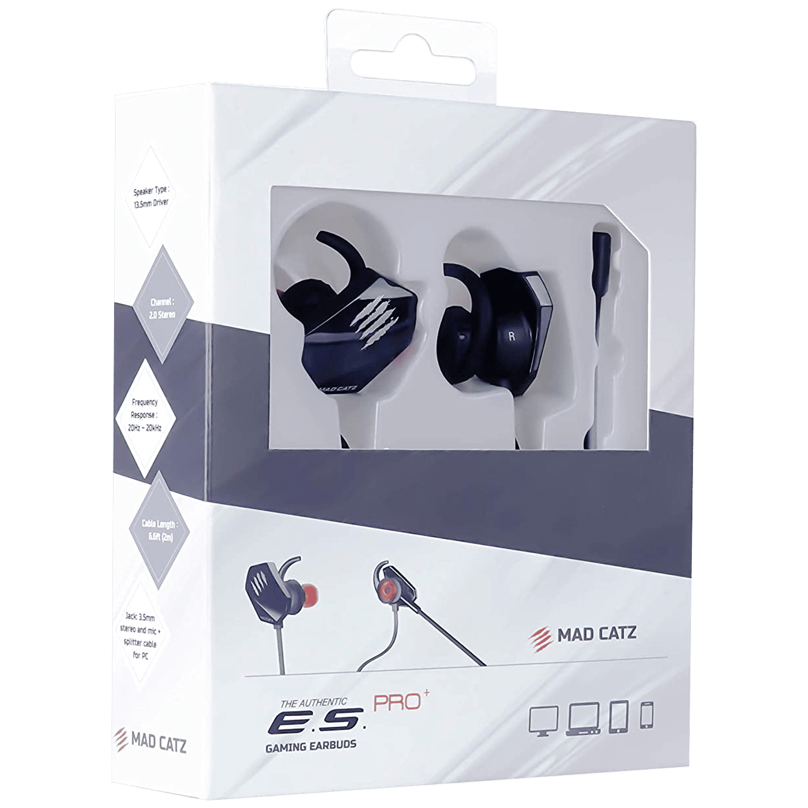 MAD CATZ The Authentic E.S. Pro Plus Earphone with Mic (In-Ear, Black) MAD CATZ The Authentic E.S. Pro Plus Earphone with Mic (In-Ear, Black)_6