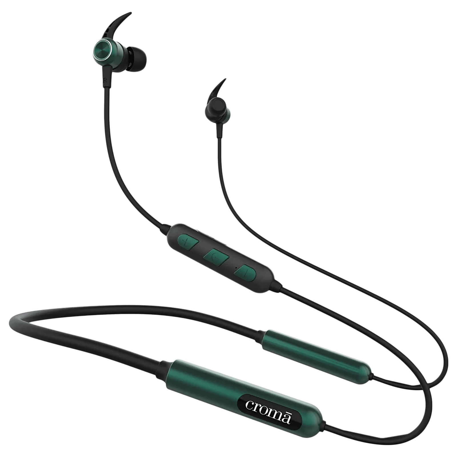 Croma Neckband (Type-C Fast Charging, Dual Connection, 80H Playback, Green)_1