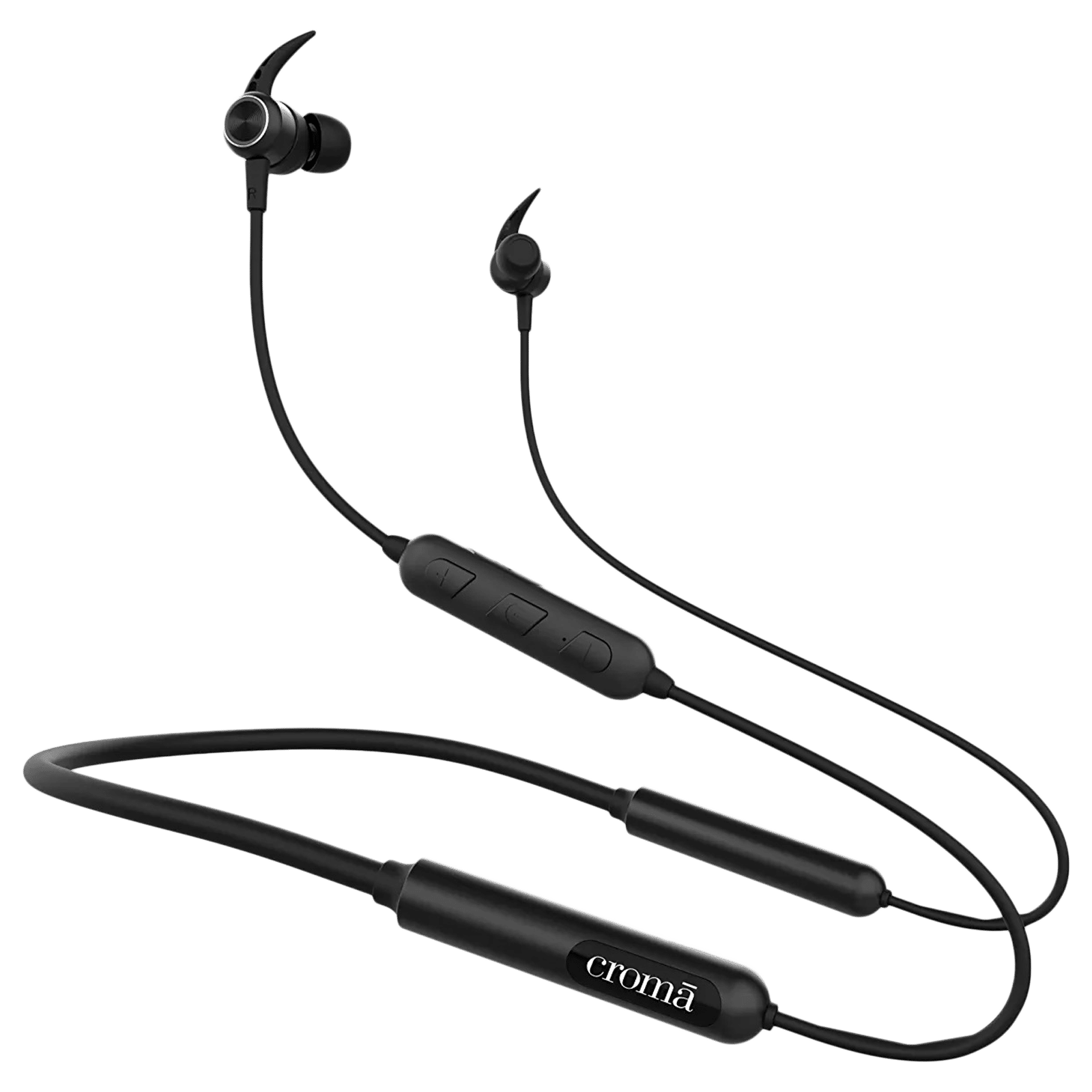 Croma Neckband (Type-C Fast Charging, Dual Connection, 80H Playback, Black) Croma Neckband (Type-C Fast Charging, Dual Connection, 80H Playback, Black)_6