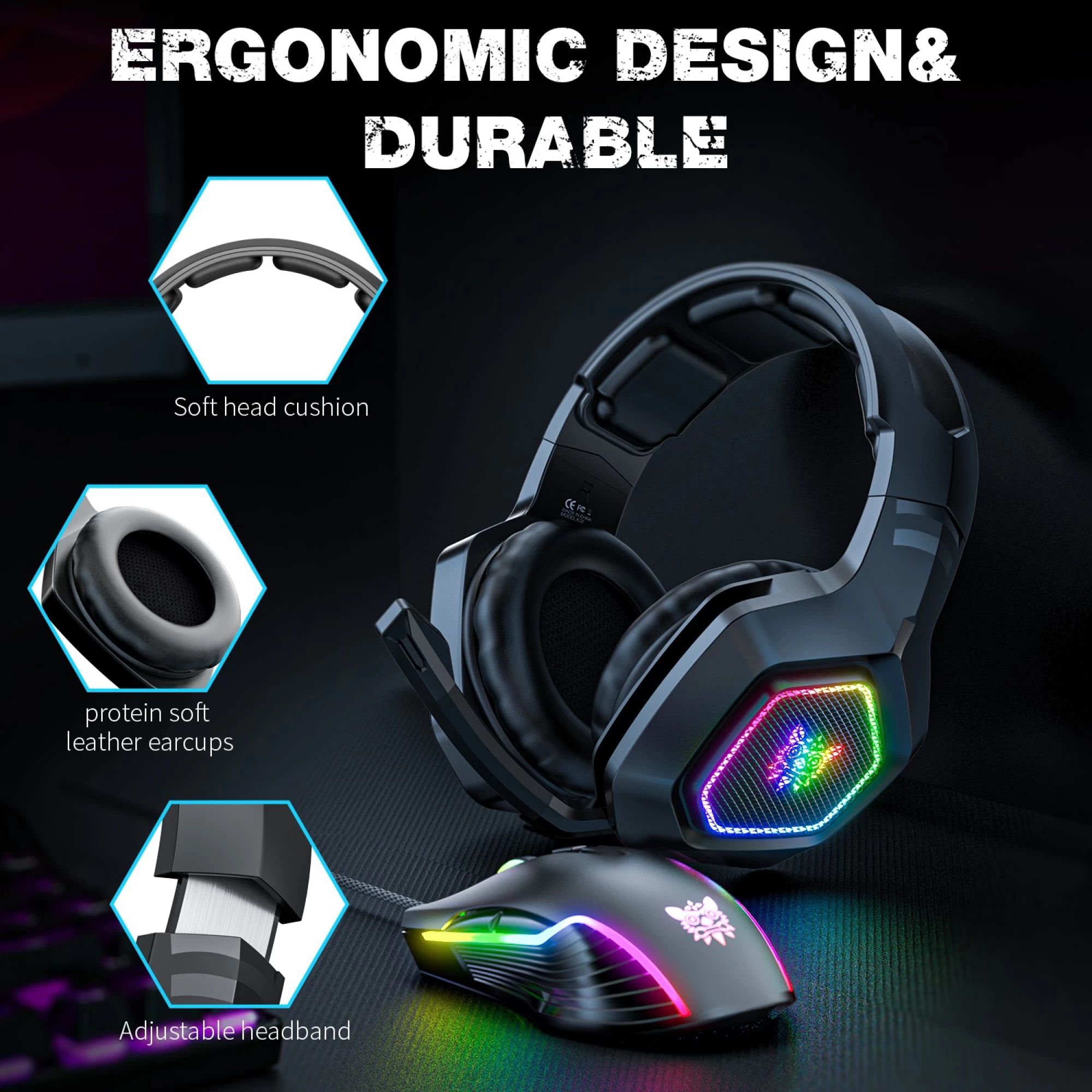 ONIKUMA K10 Over-Ear Wired Gaming Headphone with Mic (Virtual 7.1 Surround Sound, Black) ONIKUMA K10 Over-Ear Wired Gaming Headphone with Mic (Virtual 7.1 Surround Sound, Black)_5